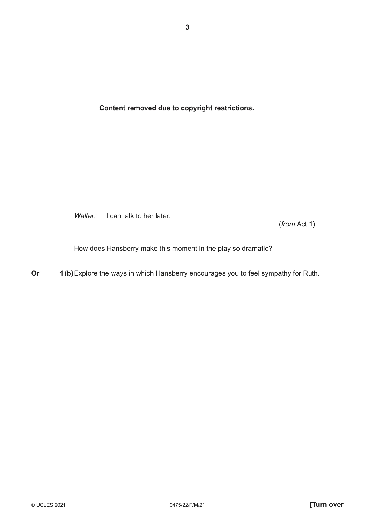 Cambridge IGCSE English - Literature in English 0475 2021 Feb/March Paper 2 · Variant 2 question paper, page 3 of 12