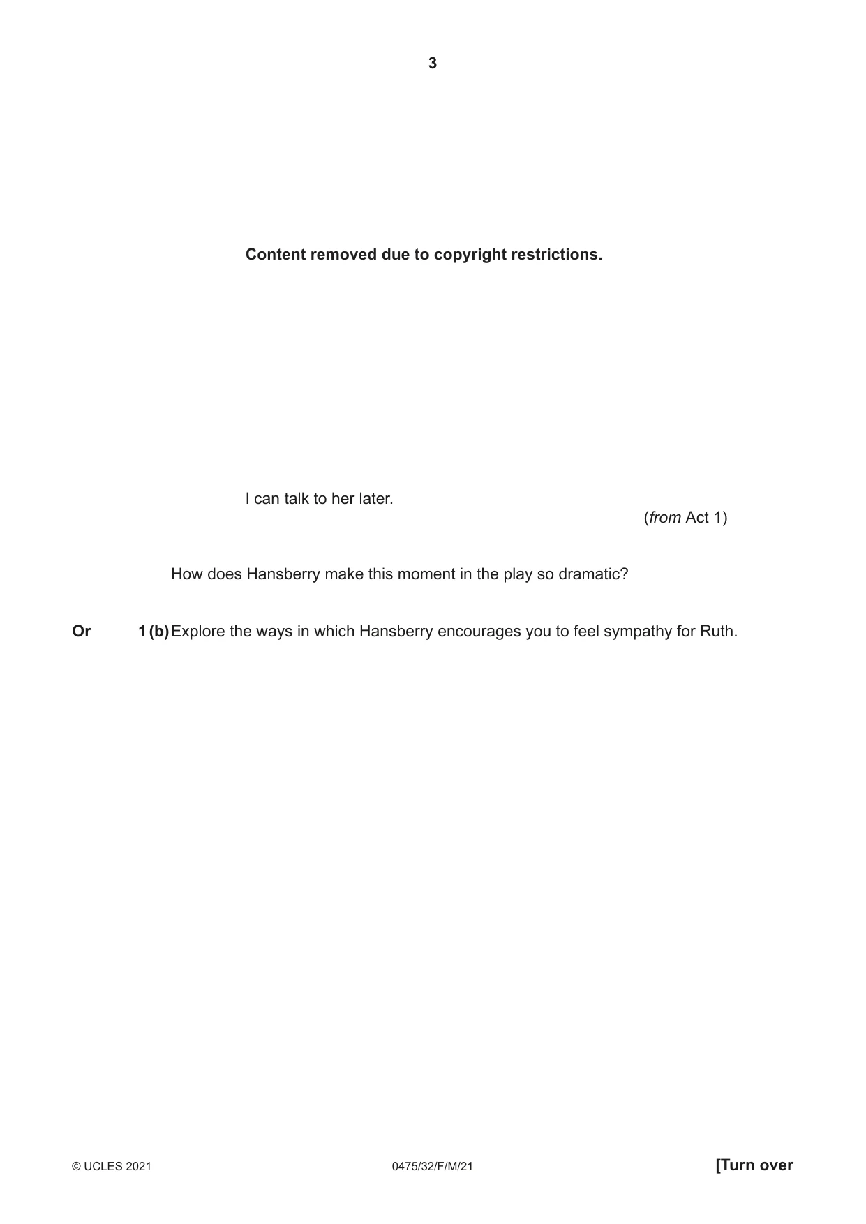 Cambridge IGCSE English - Literature in English 0475 2021 Feb/March Paper 3 · Variant 2 question paper, page 3 of 12
