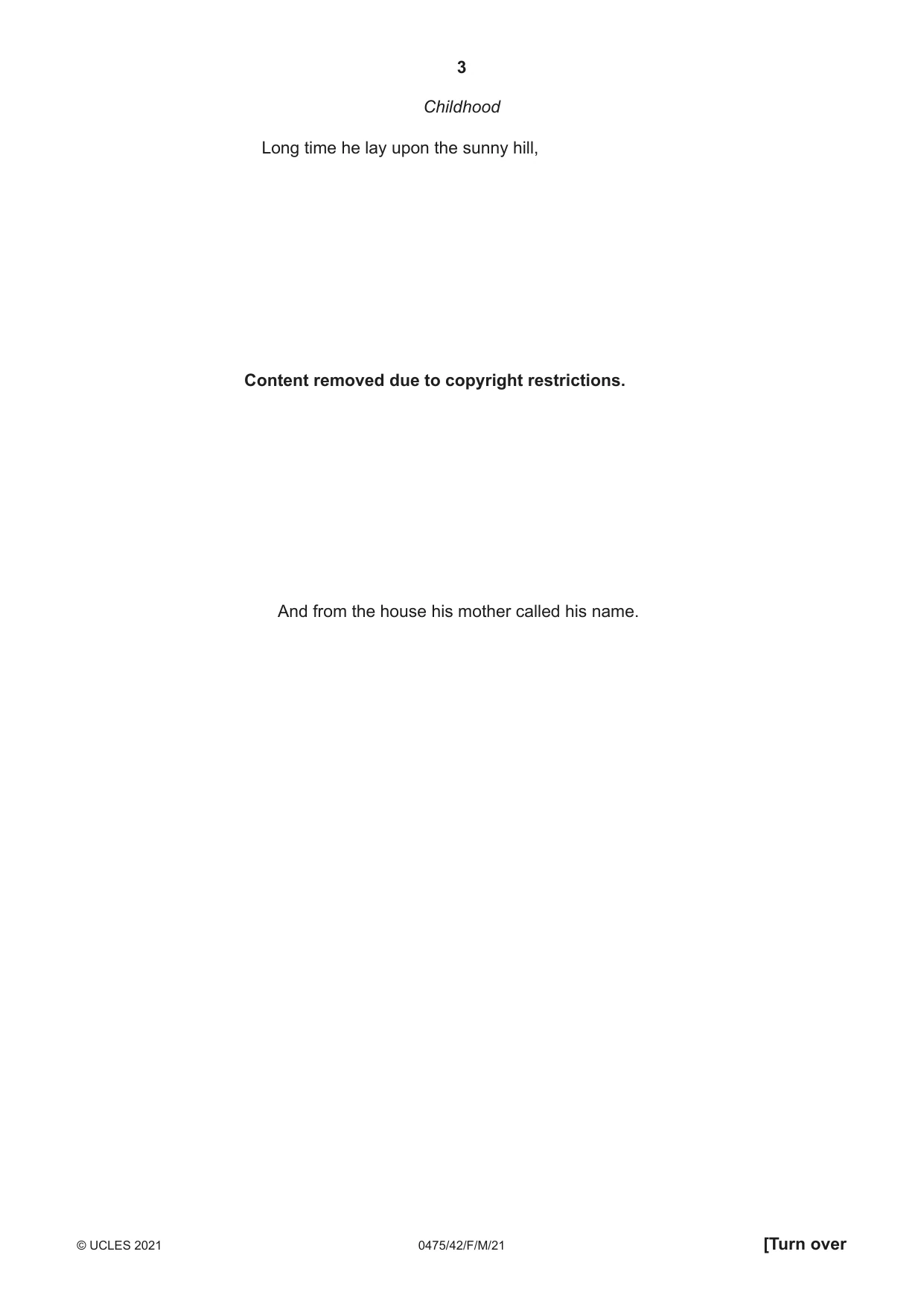 Cambridge IGCSE English - Literature in English 0475 2021 Feb/March Paper 4 · Variant 2 question paper, page 3 of 8
