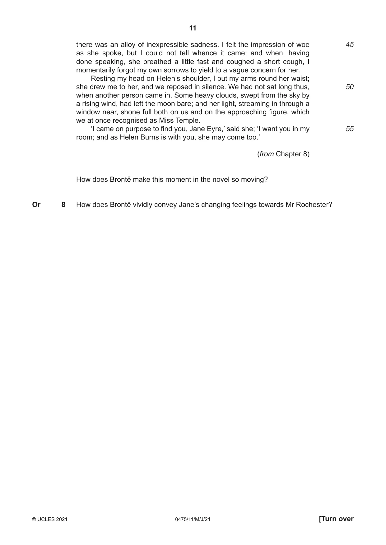Cambridge IGCSE English - Literature in English 0475 2021 May/June Paper 1 · Variant 1 question paper, page 11 of 28