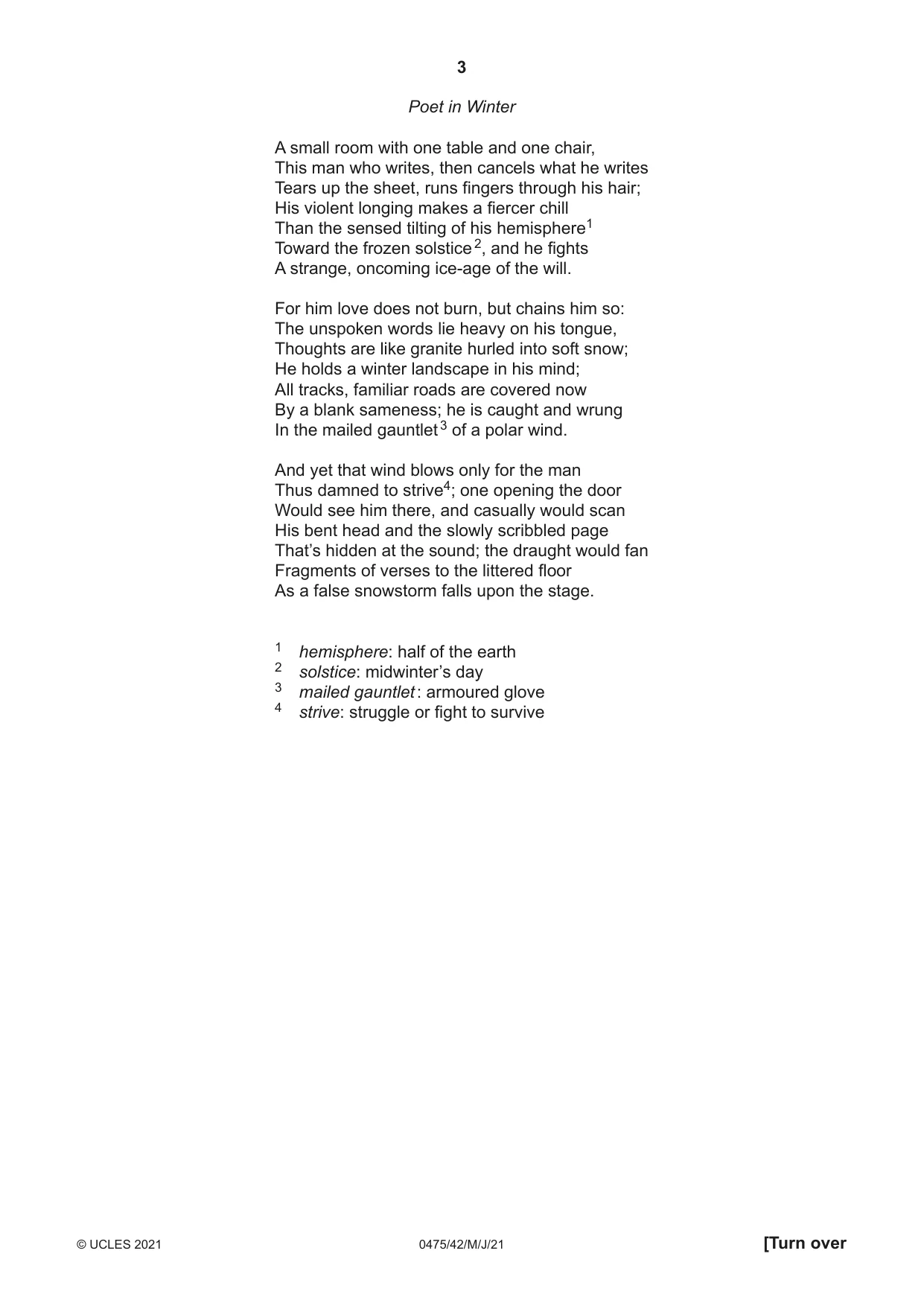 Cambridge IGCSE English - Literature in English 0475 2021 May/June Paper 4 · Variant 2 question paper, page 3 of 8