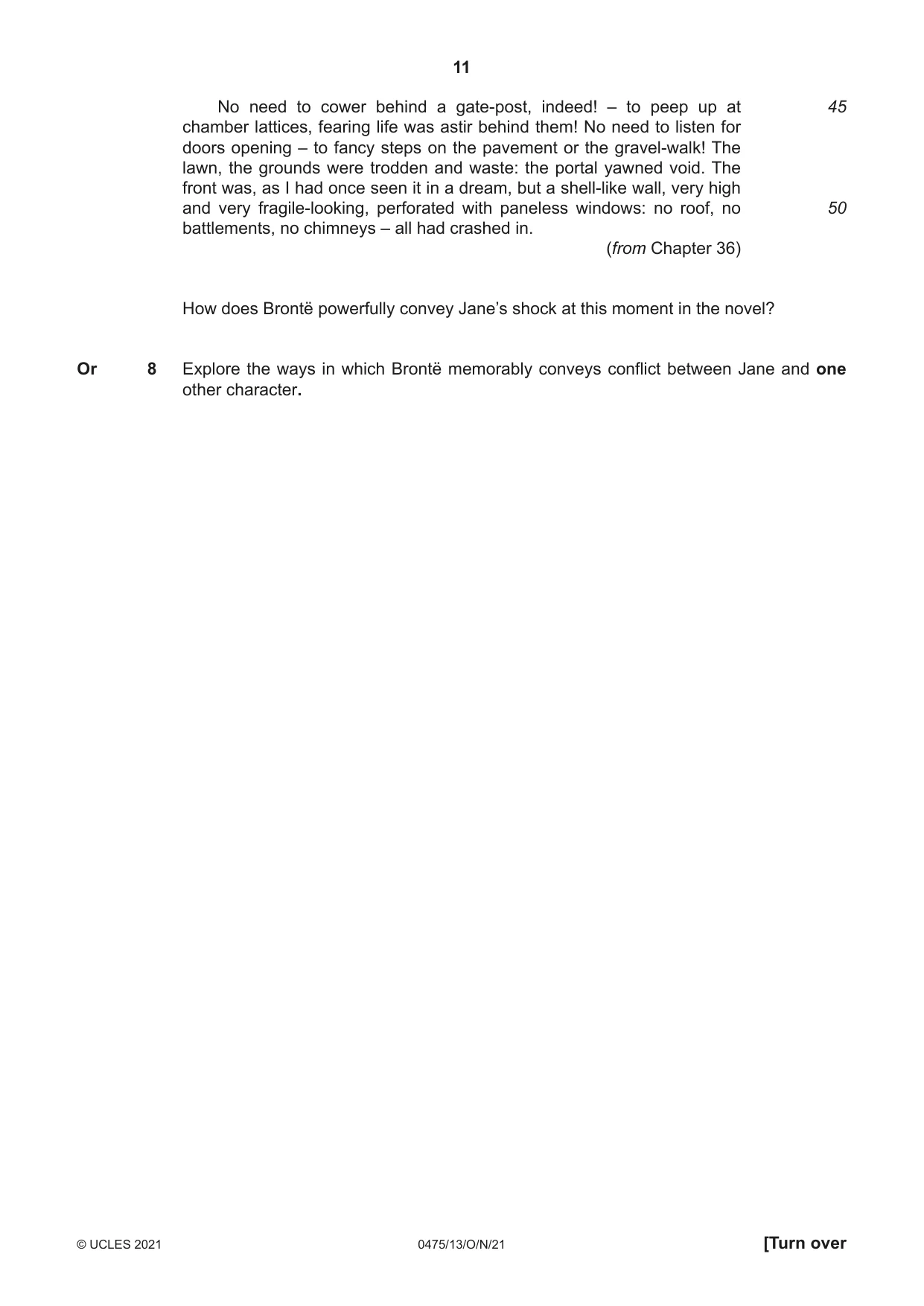 Cambridge IGCSE English - Literature in English 0475 2021 Oct/Nov Paper 1 · Variant 3 question paper, page 11 of 28