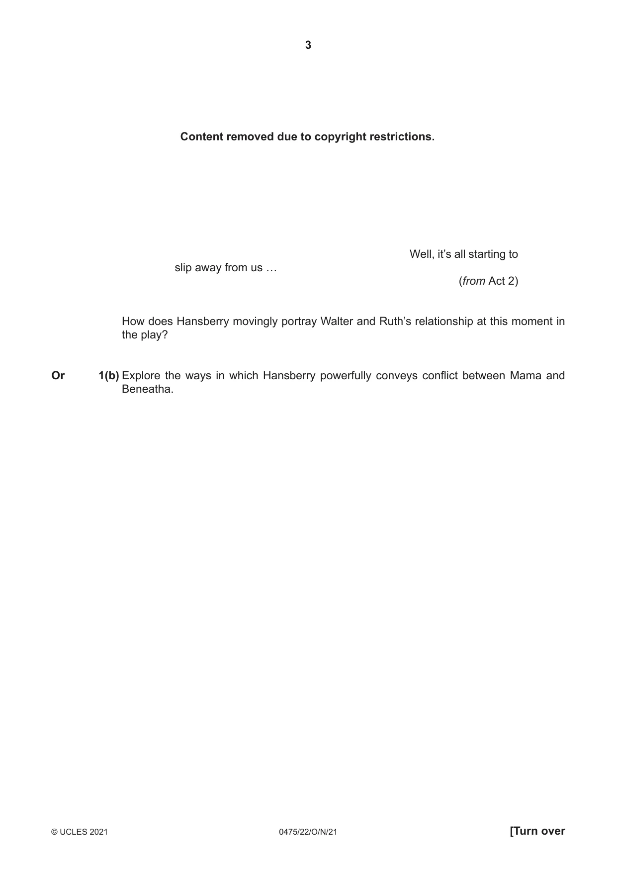 Cambridge IGCSE English - Literature in English 0475 2021 Oct/Nov Paper 2 · Variant 2 question paper, page 3 of 12