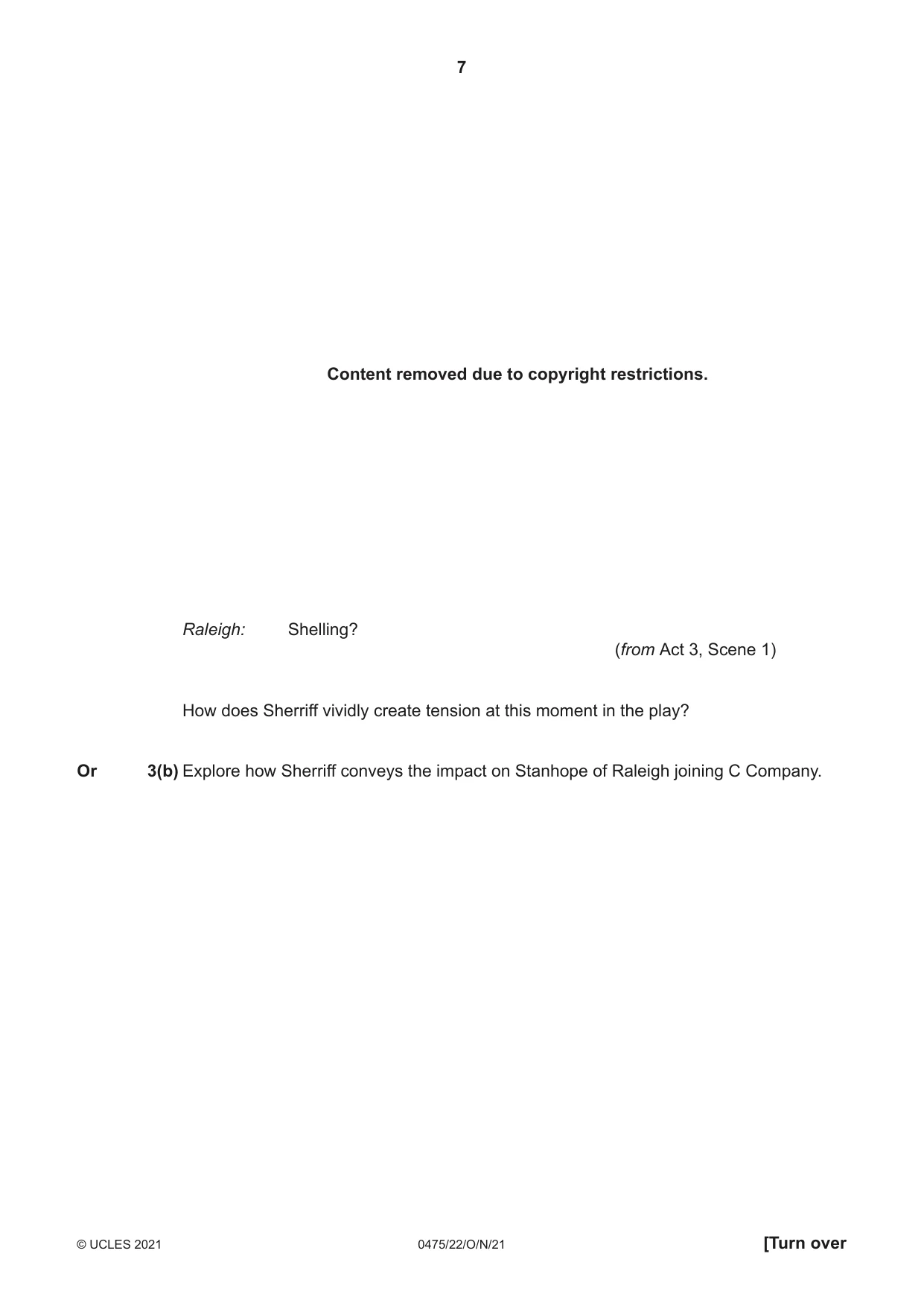 Cambridge IGCSE English - Literature in English 0475 2021 Oct/Nov Paper 2 · Variant 2 question paper, page 7 of 12