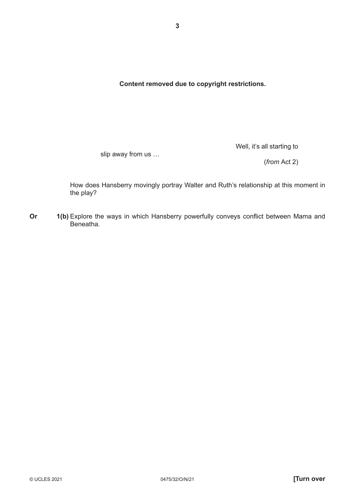 Cambridge IGCSE English - Literature in English 0475 2021 Oct/Nov Paper 3 · Variant 2 question paper, page 3 of 12