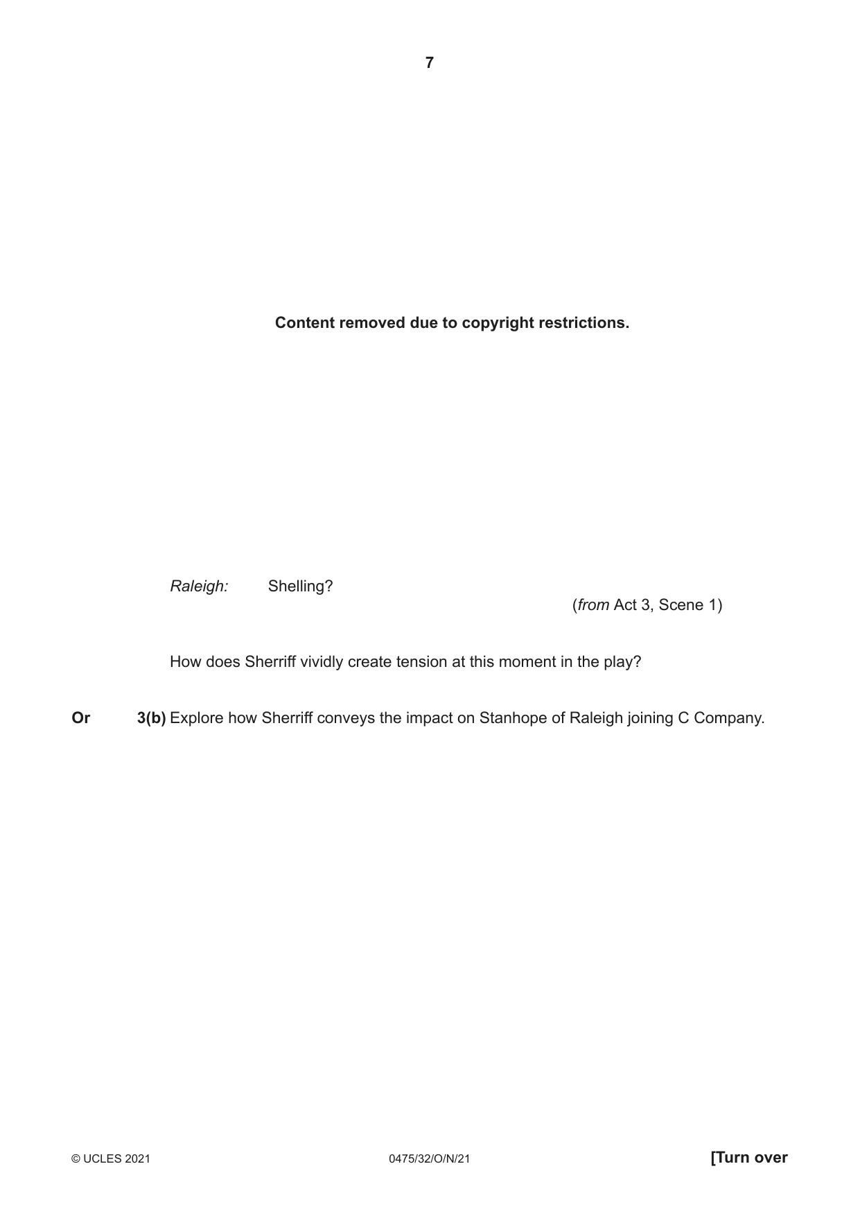 Cambridge IGCSE English - Literature in English 0475 2021 Oct/Nov Paper 3 · Variant 2 question paper, page 7 of 12