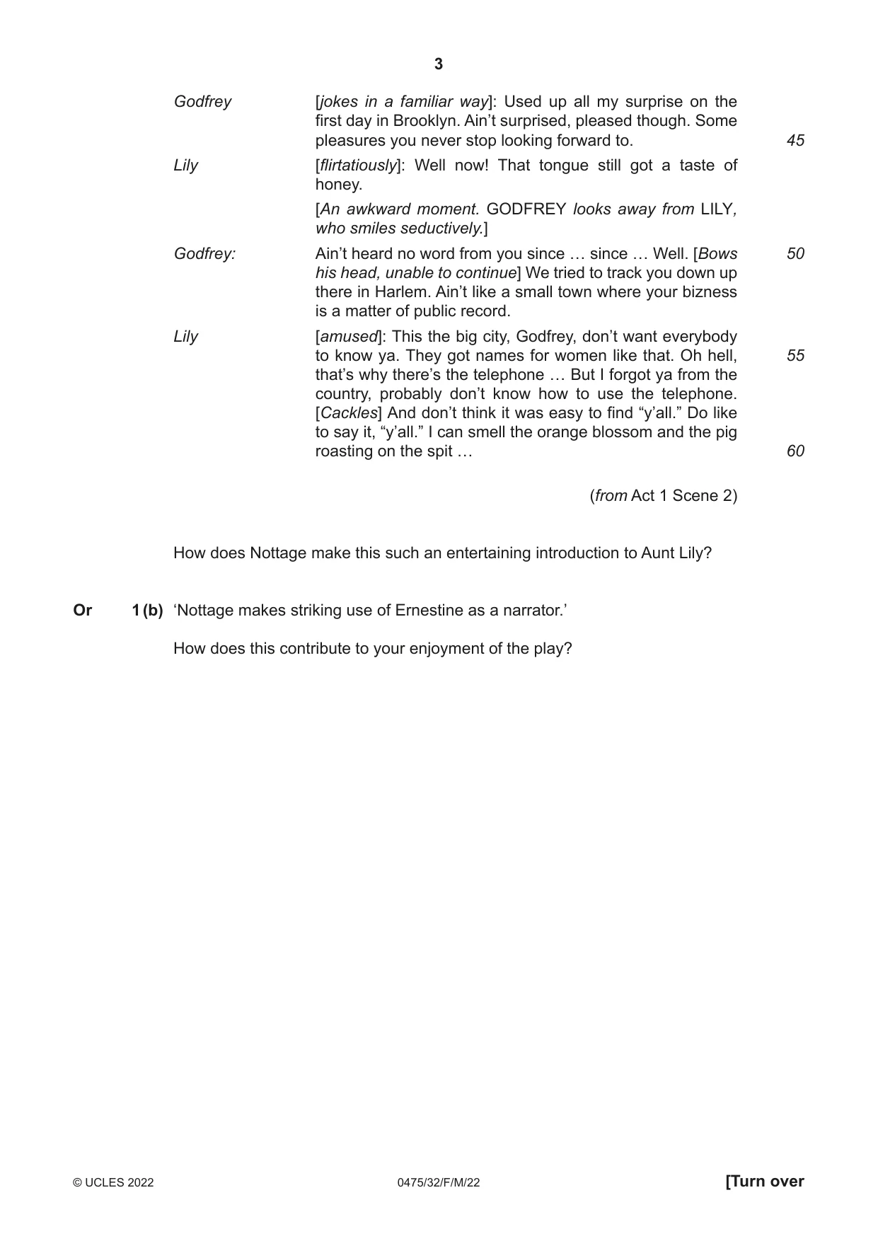 Cambridge IGCSE English - Literature in English 0475 2022 Feb/March Paper 3 · Variant 2 question paper, page 3 of 12