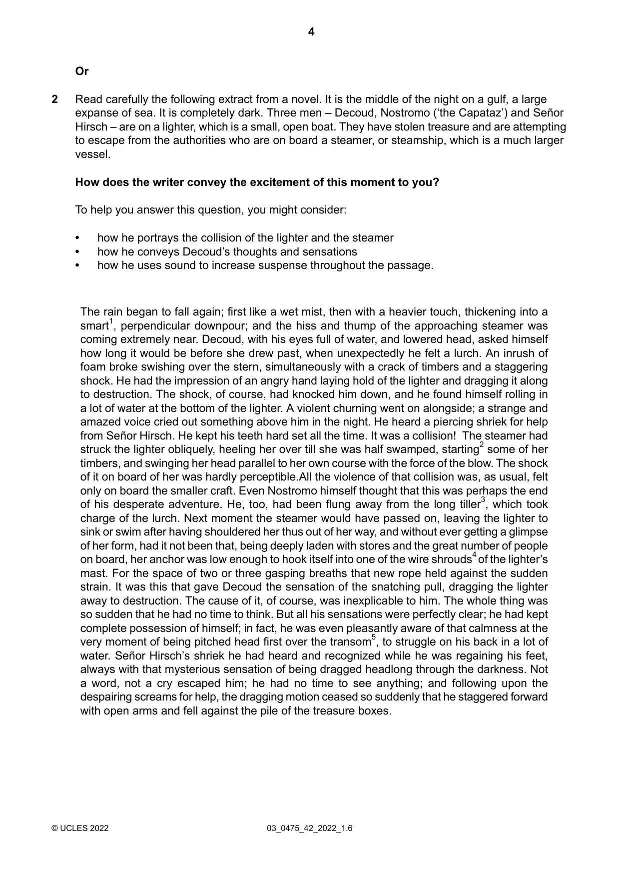 Cambridge IGCSE English - Literature in English 0475 2022 Feb/March Paper 4 · Variant 2 question paper, page 4 of 8