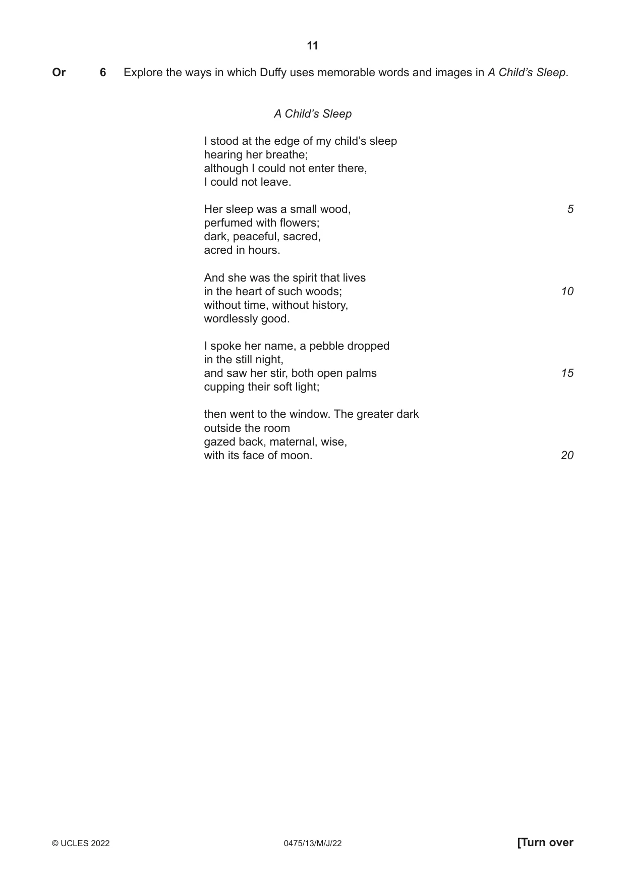 Cambridge IGCSE English - Literature in English 0475 2022 May/June Paper 1 · Variant 3 question paper, page 11 of 28
