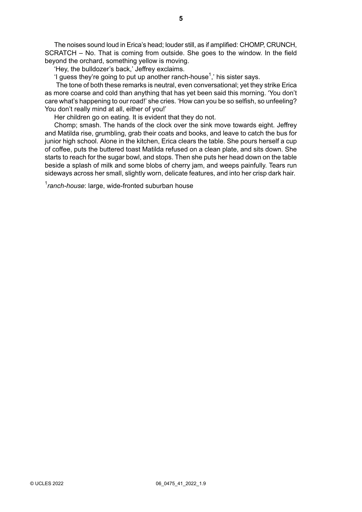Cambridge IGCSE English - Literature in English 0475 2022 May/June Paper 4 · Variant 1 question paper, page 5 of 8