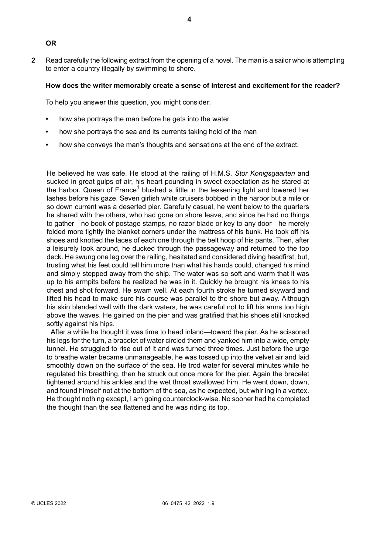 Cambridge IGCSE English - Literature in English 0475 2022 May/June Paper 4 · Variant 2 question paper, page 4 of 8