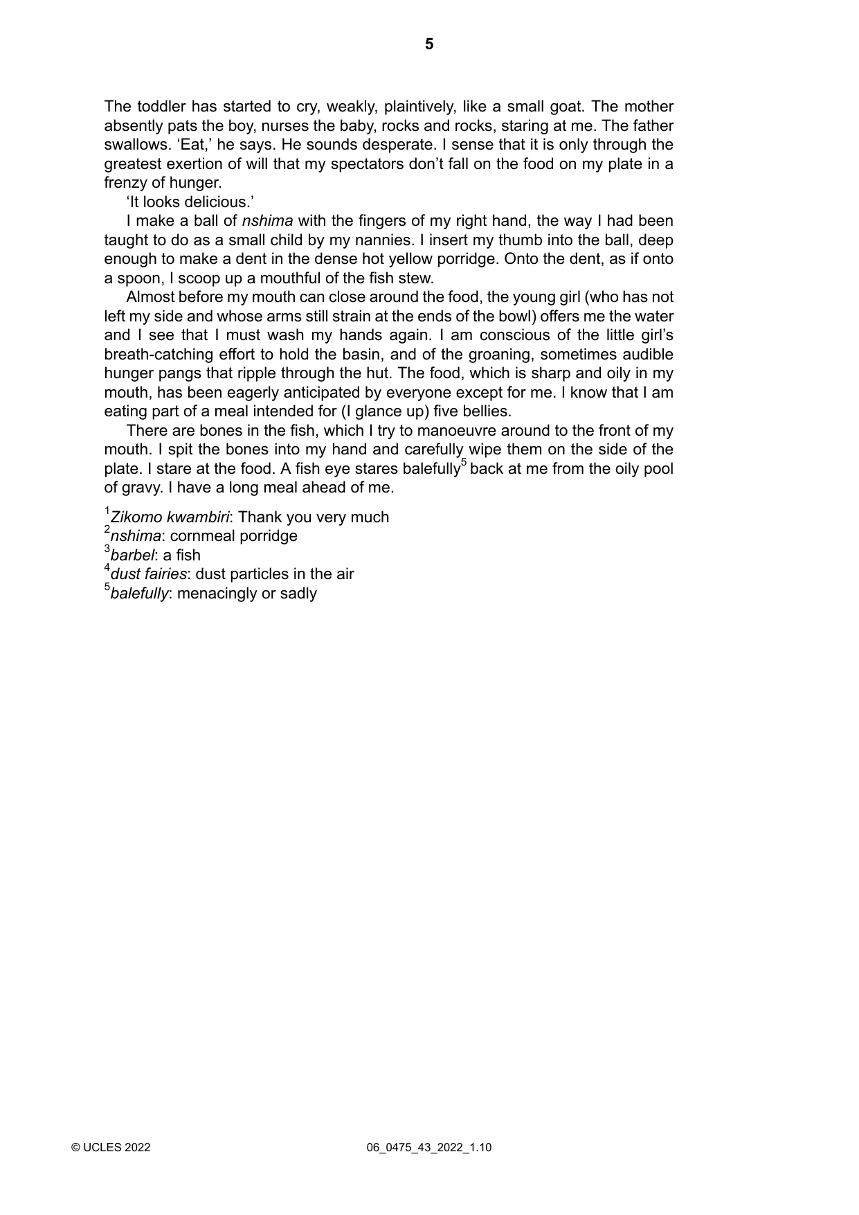 Cambridge IGCSE English - Literature in English 0475 2022 May/June Paper 4 · Variant 3 question paper, page 5 of 8