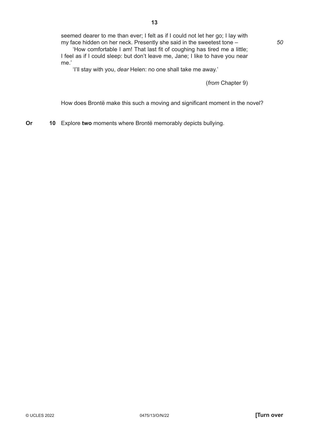 Cambridge IGCSE English - Literature in English 0475 2022 Oct/Nov Paper 1 · Variant 3 question paper, page 13 of 28