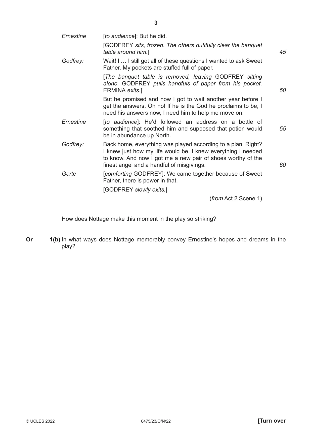Cambridge IGCSE English - Literature in English 0475 2022 Oct/Nov Paper 2 · Variant 3 question paper, page 3 of 12