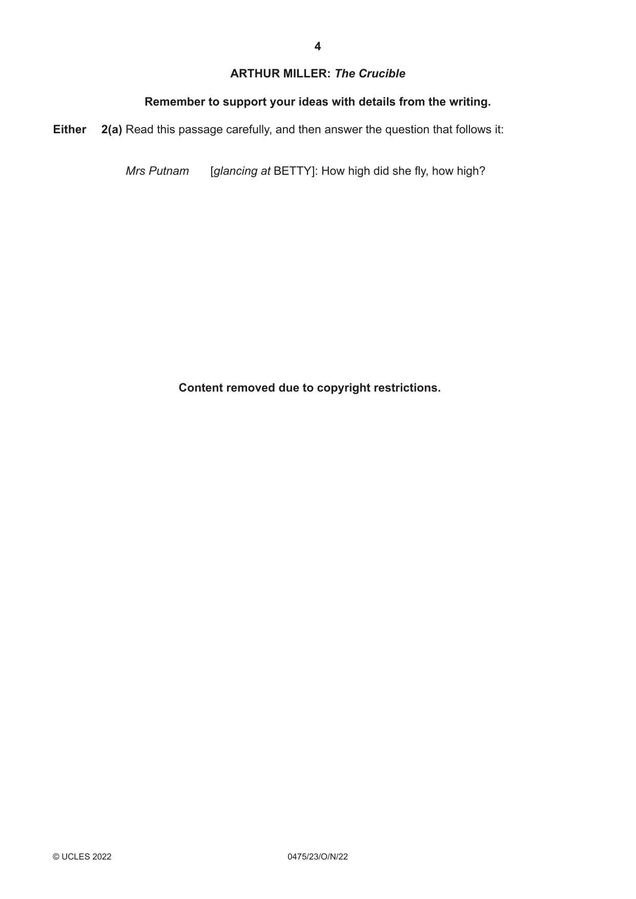 Cambridge IGCSE English - Literature in English 0475 2022 Oct/Nov Paper 2 · Variant 3 question paper, page 4 of 12