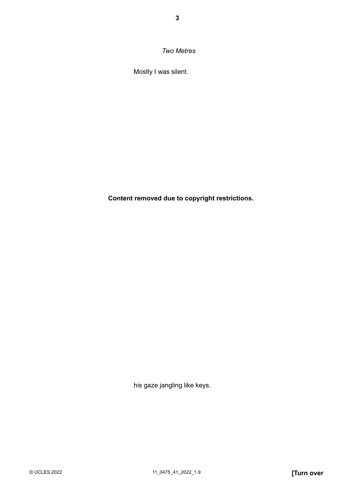 Cambridge IGCSE English - Literature in English 0475 2022 Oct/Nov Paper 4 · Variant 1 question paper, page 3 of 8