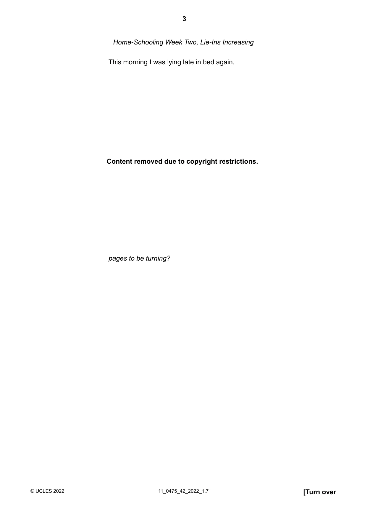 Cambridge IGCSE English - Literature in English 0475 2022 Oct/Nov Paper 4 · Variant 2 question paper, page 3 of 8