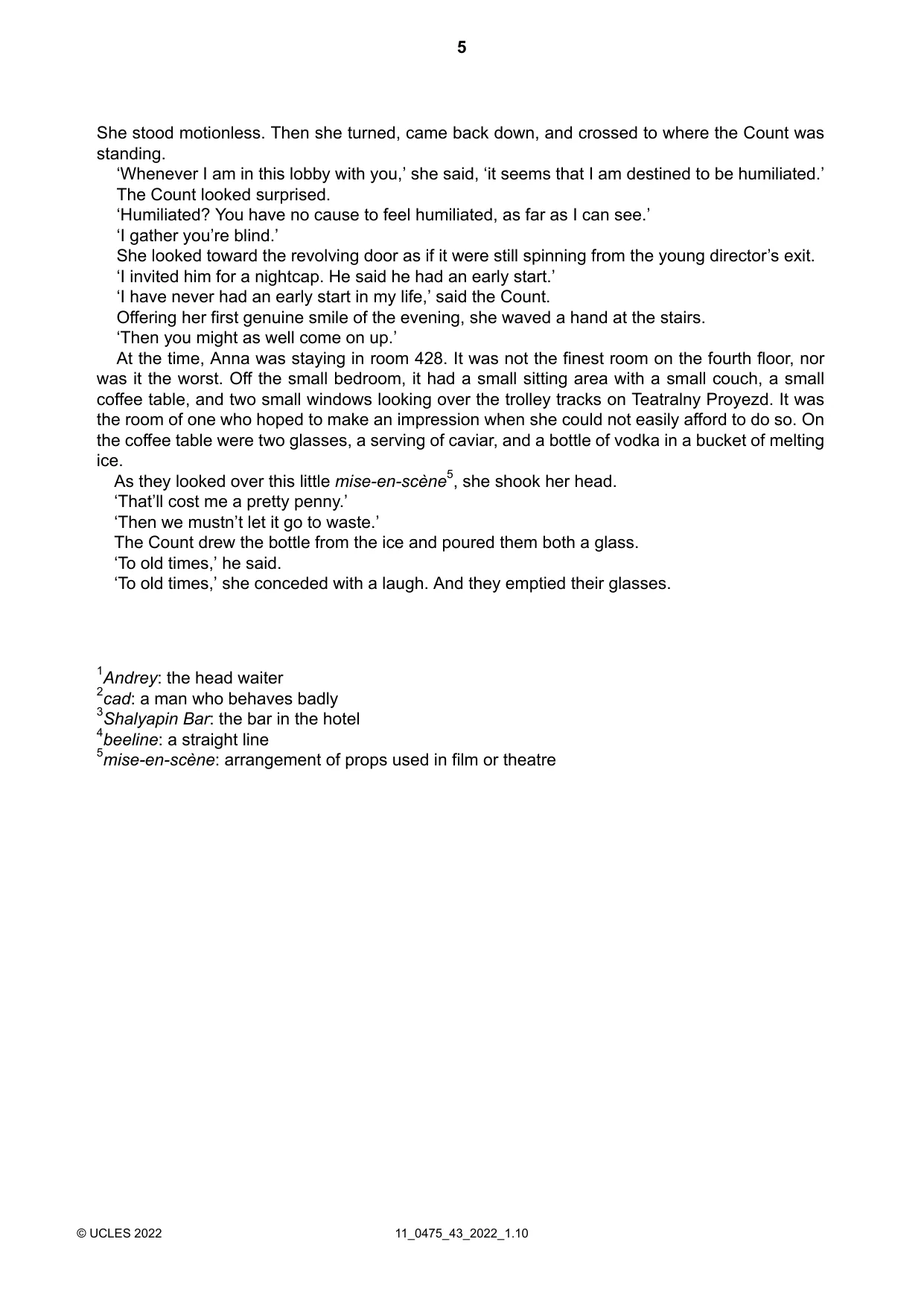 Cambridge IGCSE English - Literature in English 0475 2022 Oct/Nov Paper 4 · Variant 3 question paper, page 5 of 8