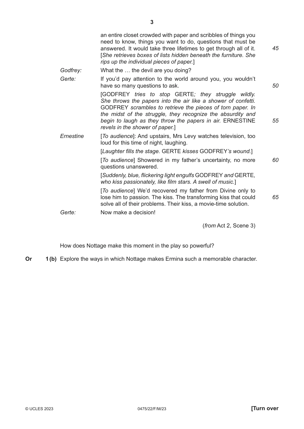 Cambridge IGCSE English - Literature in English 0475 2023 Feb/March Paper 2 · Variant 2 question paper, page 3 of 12