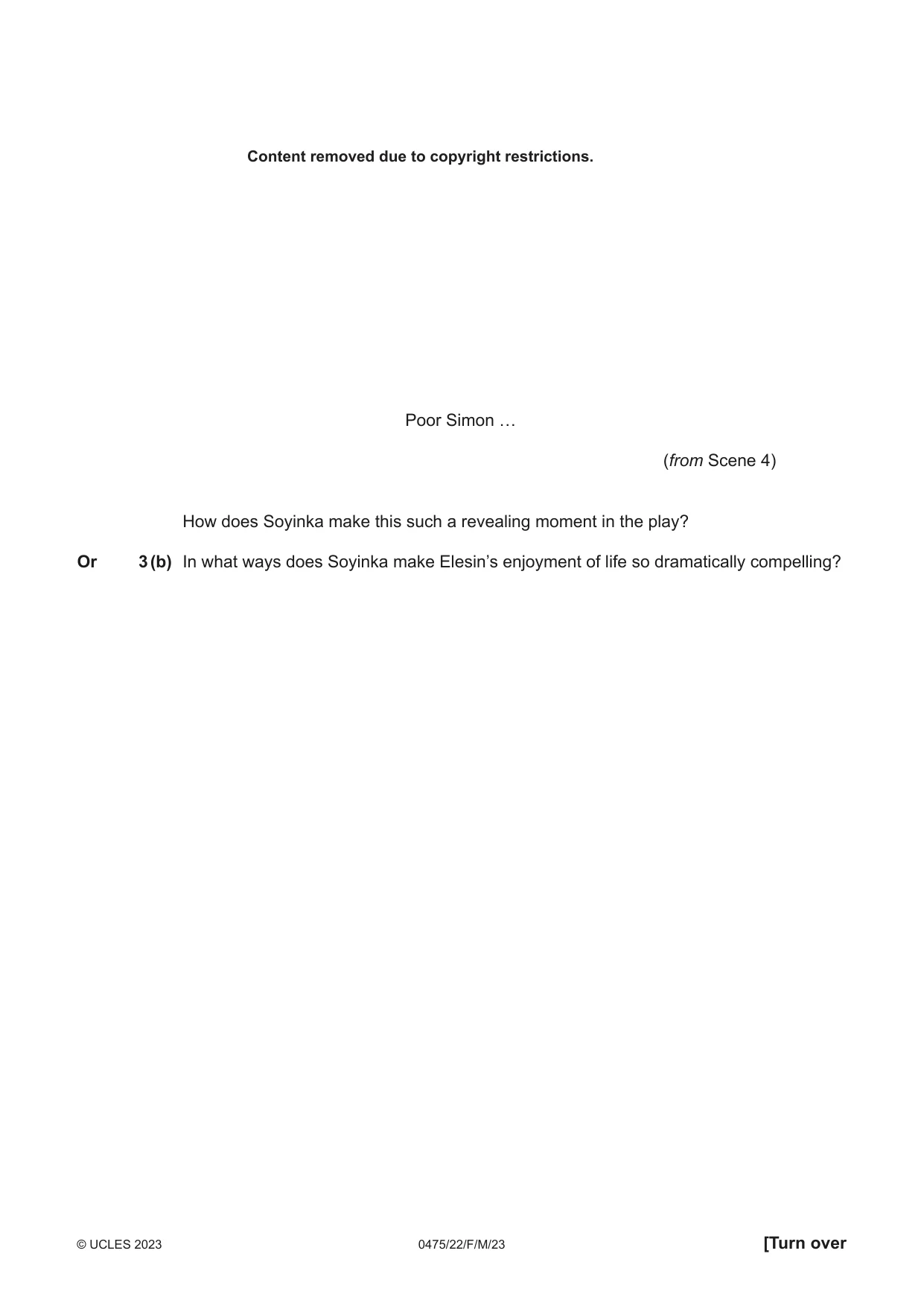 Cambridge IGCSE English - Literature in English 0475 2023 Feb/March Paper 2 · Variant 2 question paper, page 7 of 12