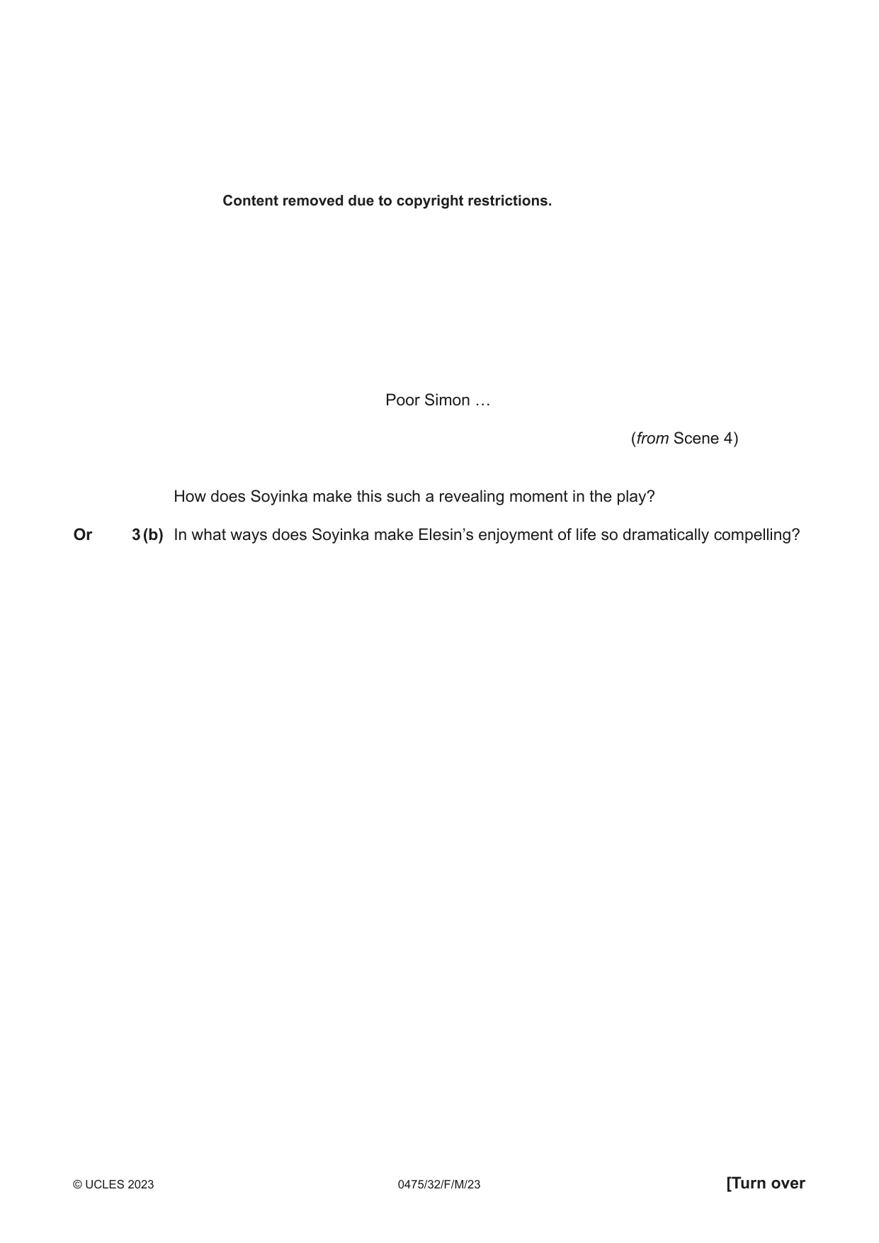 Cambridge IGCSE English - Literature in English 0475 2023 Feb/March Paper 3 · Variant 2 question paper, page 7 of 12