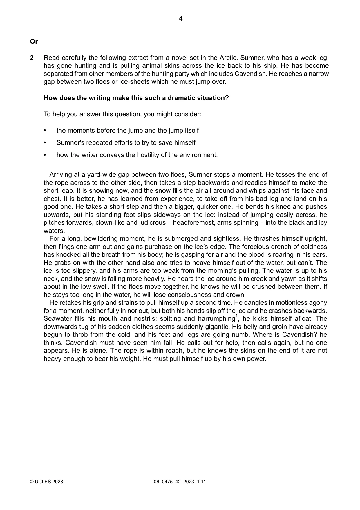 Cambridge IGCSE English - Literature in English 0475 2023 May/June Paper 4 · Variant 2 question paper, page 4 of 8