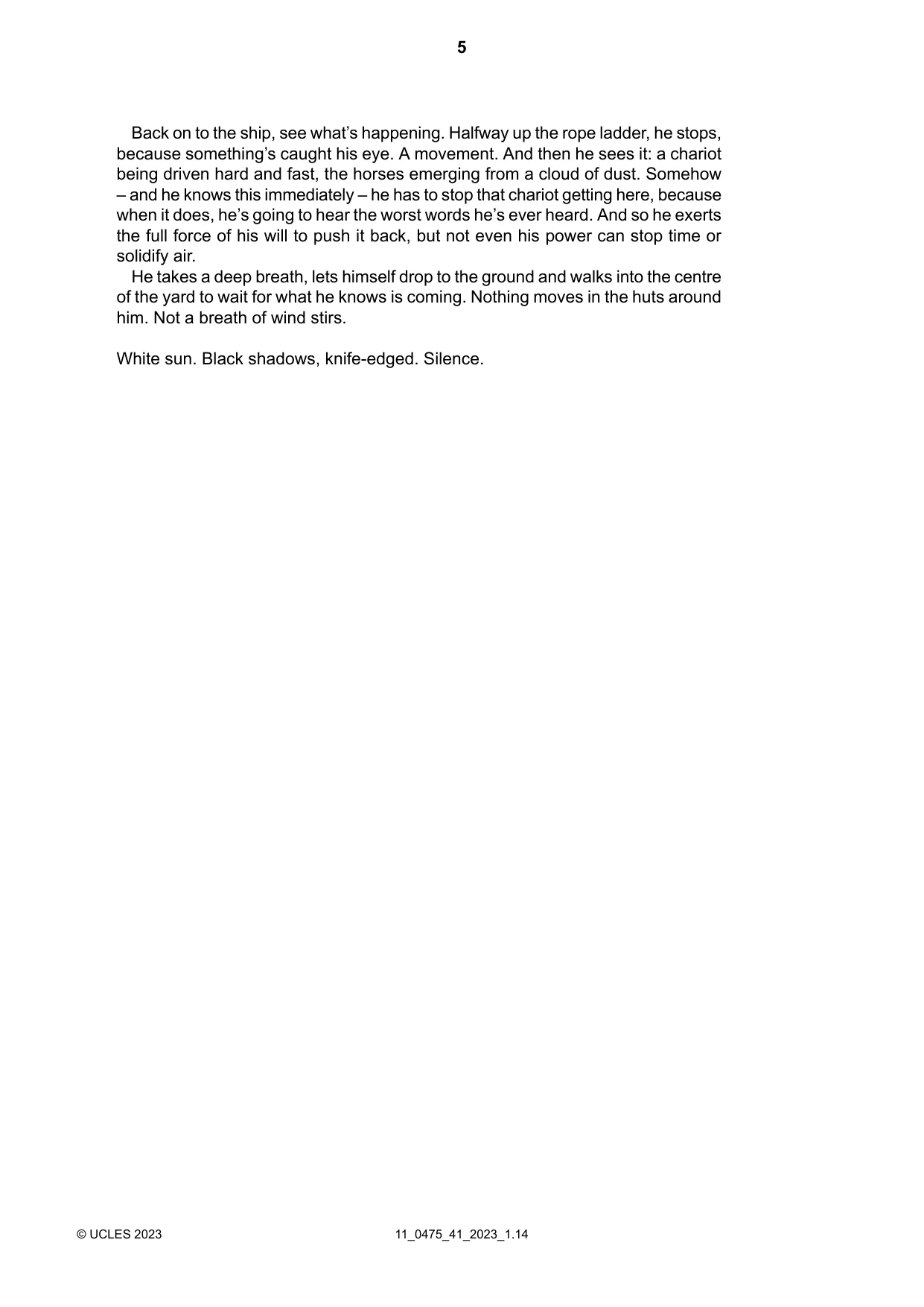 Cambridge IGCSE English - Literature in English 0475 2023 Oct/Nov Paper 4 · Variant 1 question paper, page 5 of 8