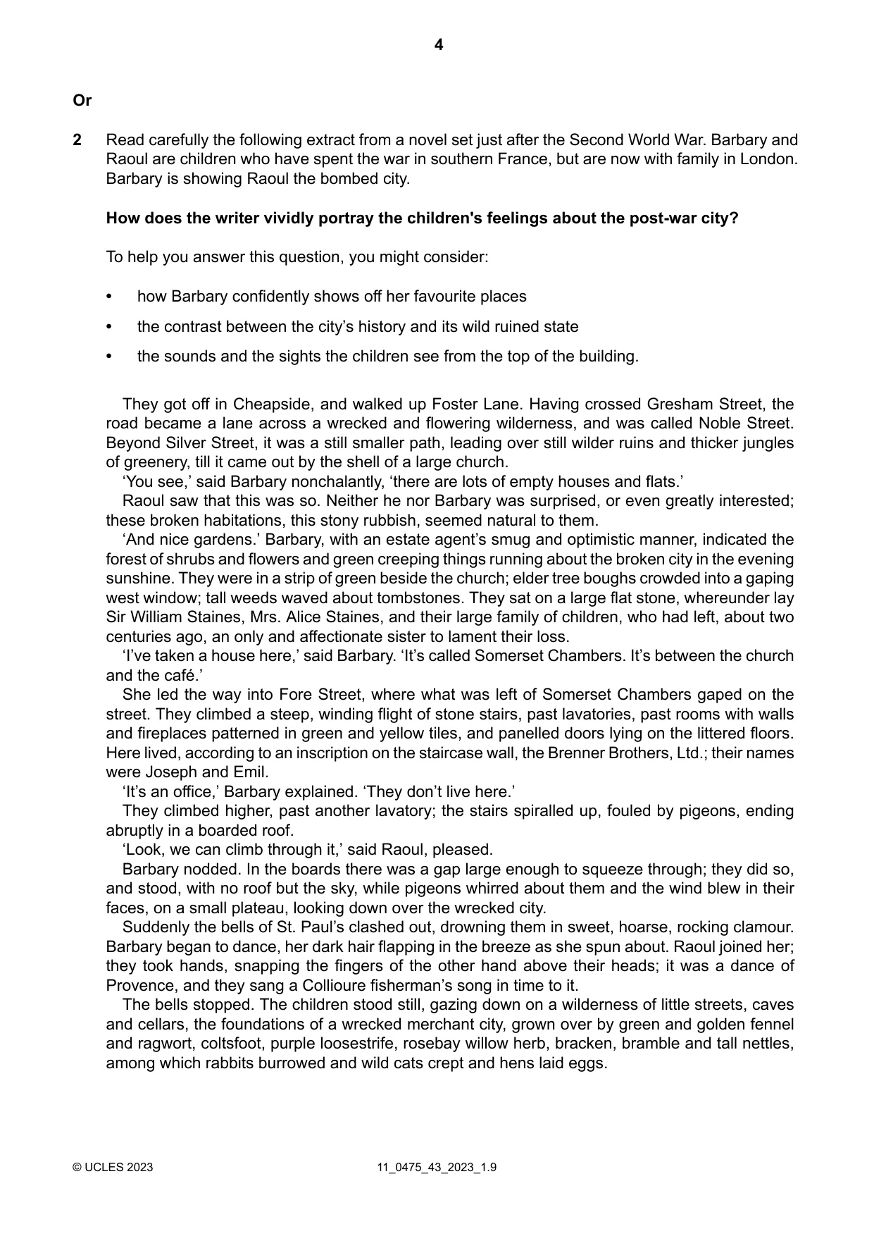 Cambridge IGCSE English - Literature in English 0475 2023 Oct/Nov Paper 4 · Variant 3 question paper, page 4 of 8