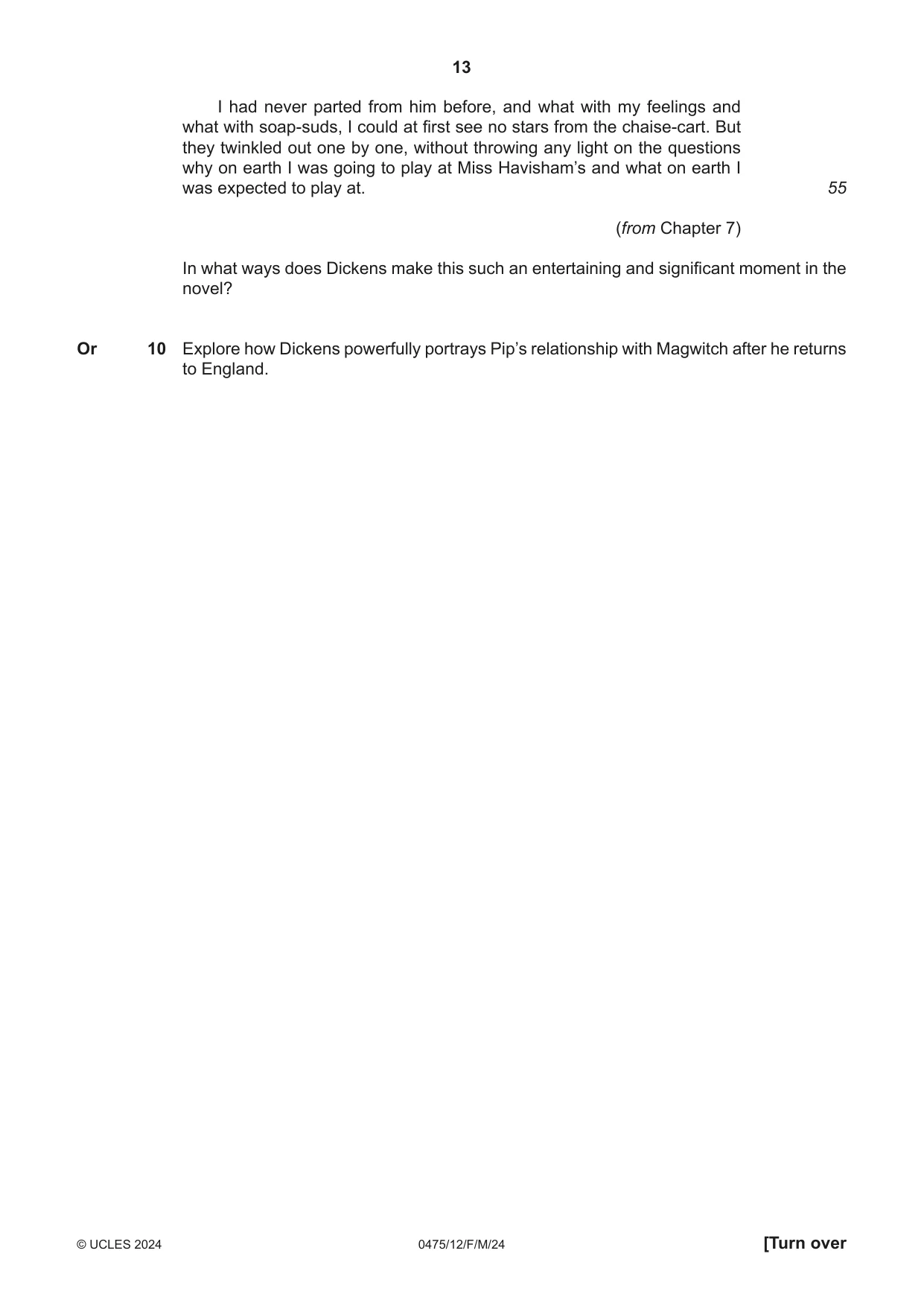 Cambridge IGCSE English - Literature in English 0475 2024 Feb/March Paper 1 · Variant 2 question paper, page 13 of 28