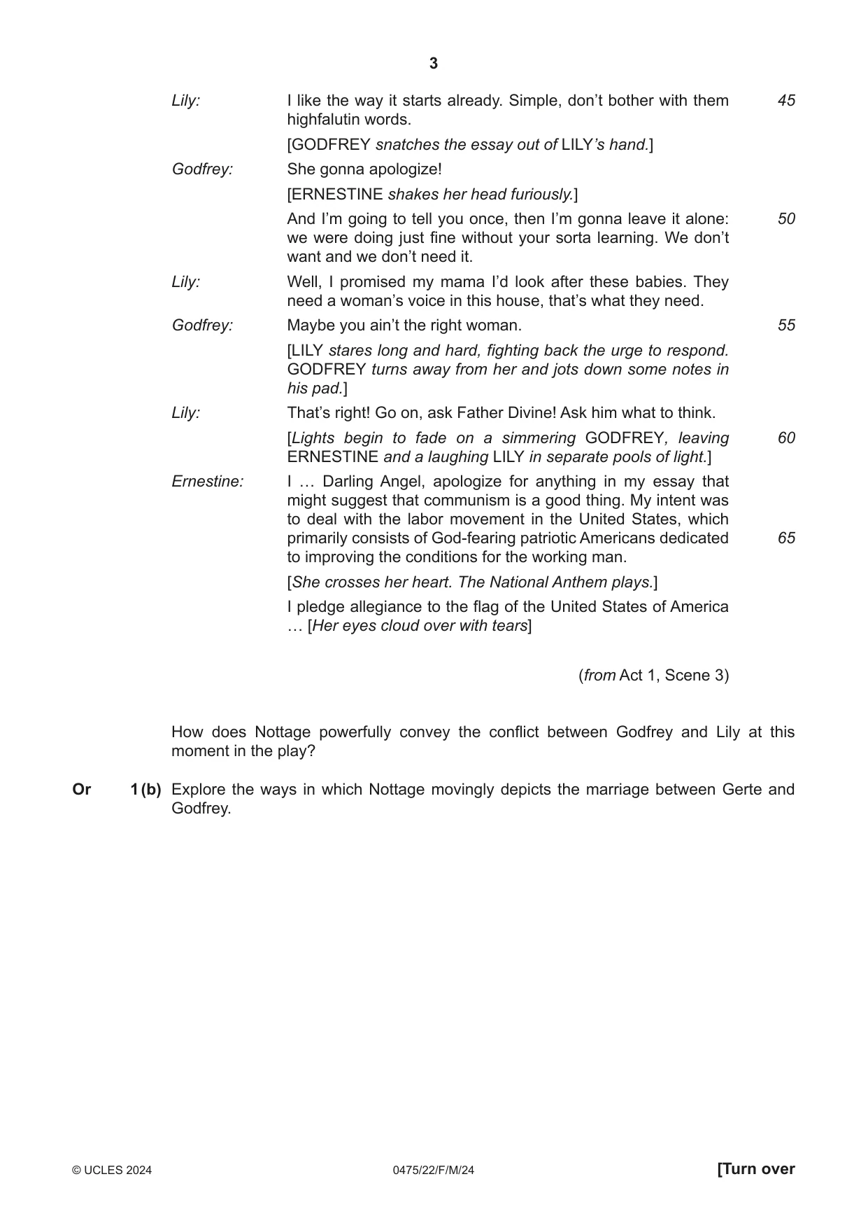 Cambridge IGCSE English - Literature in English 0475 2024 Feb/March Paper 2 · Variant 2 question paper, page 3 of 12