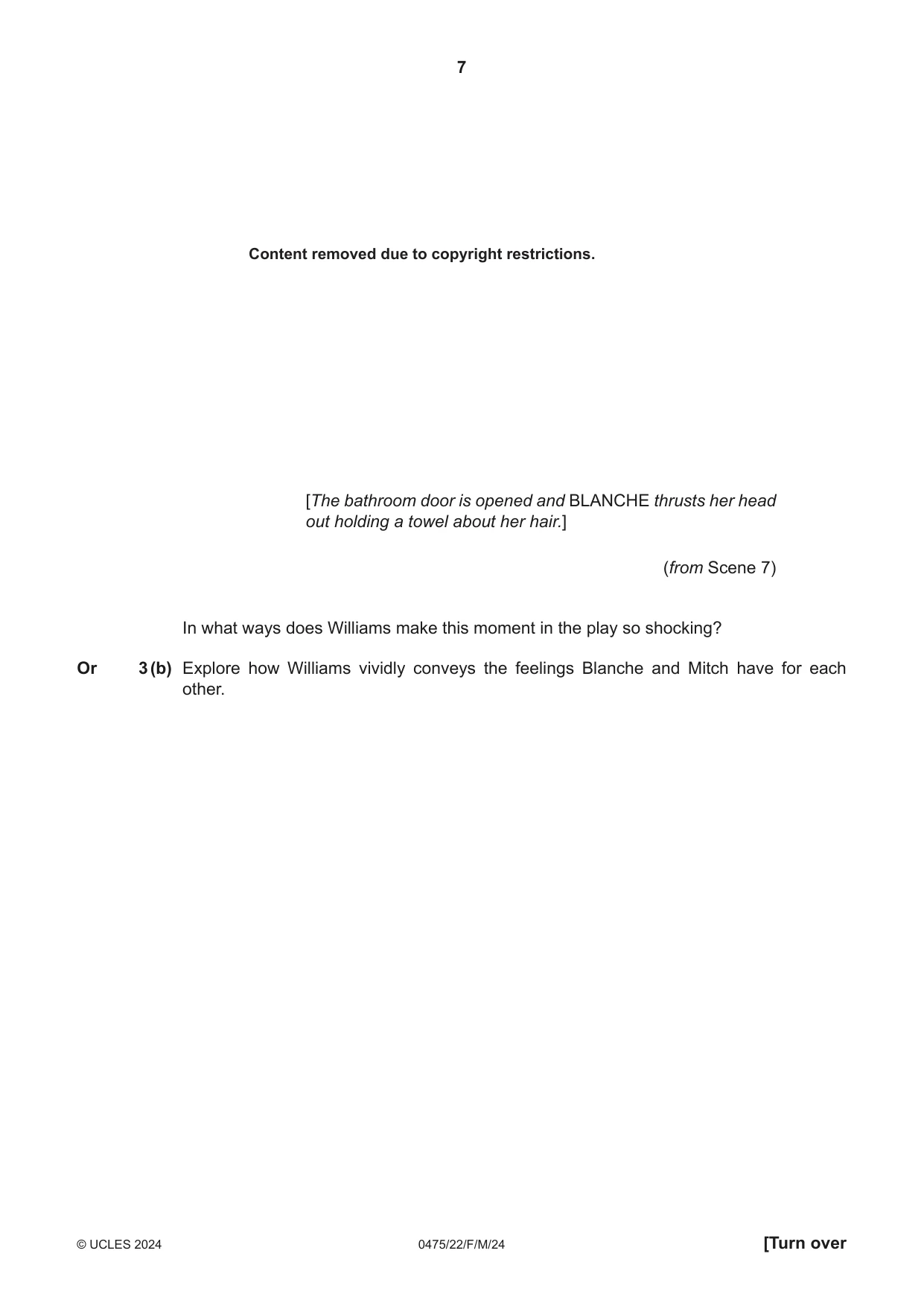 Cambridge IGCSE English - Literature in English 0475 2024 Feb/March Paper 2 · Variant 2 question paper, page 7 of 12