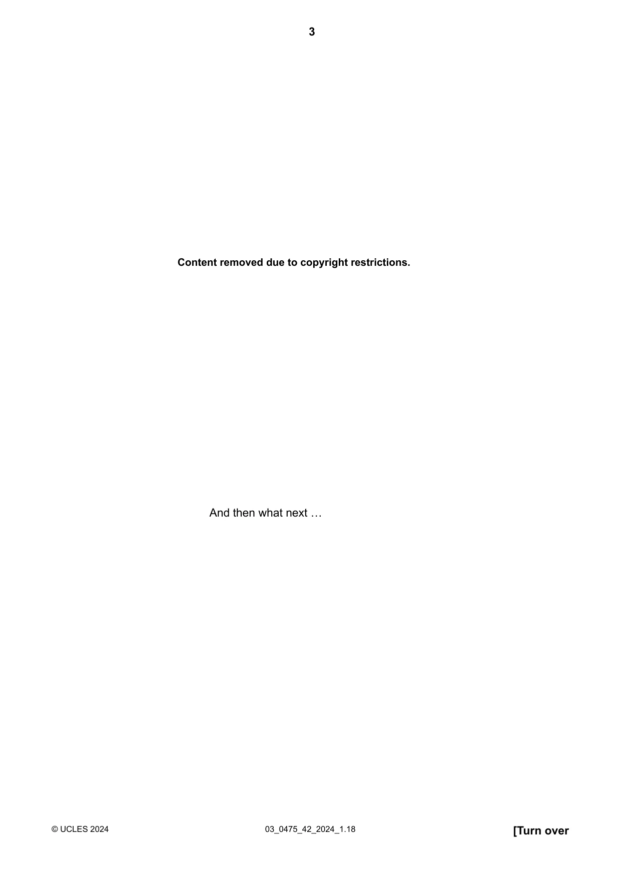 Cambridge IGCSE English - Literature in English 0475 2024 Feb/March Paper 4 · Variant 2 question paper, page 3 of 8