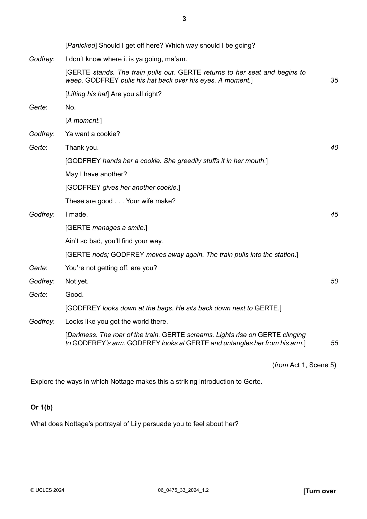 Cambridge IGCSE English - Literature in English 0475 2024 May/June Paper 3 · Variant 3 question paper, page 3 of 12