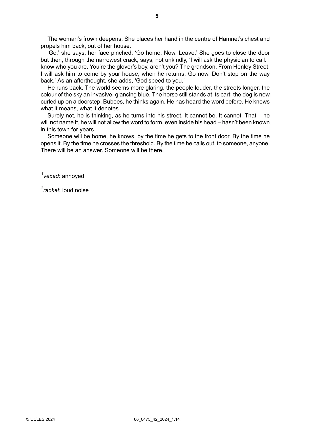 Cambridge IGCSE English - Literature in English 0475 2024 May/June Paper 4 · Variant 2 question paper, page 5 of 8