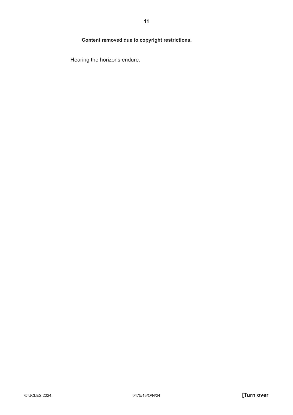 Cambridge IGCSE English - Literature in English 0475 2024 Oct/Nov Paper 1 · Variant 3 question paper, page 11 of 28