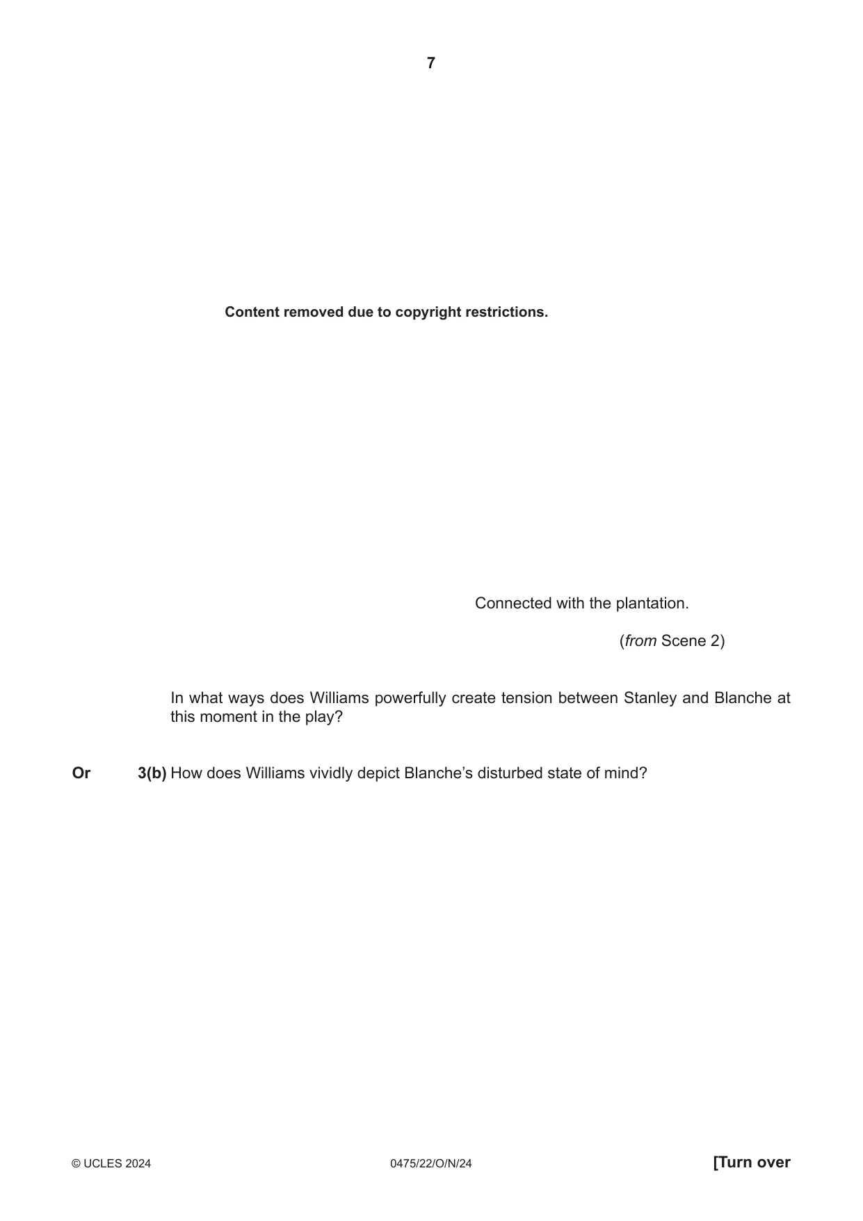 Cambridge IGCSE English - Literature in English 0475 2024 Oct/Nov Paper 2 · Variant 2 question paper, page 7 of 12