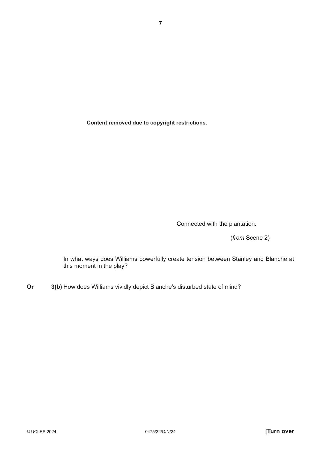 Cambridge IGCSE English - Literature in English 0475 2024 Oct/Nov Paper 3 · Variant 2 question paper, page 7 of 12