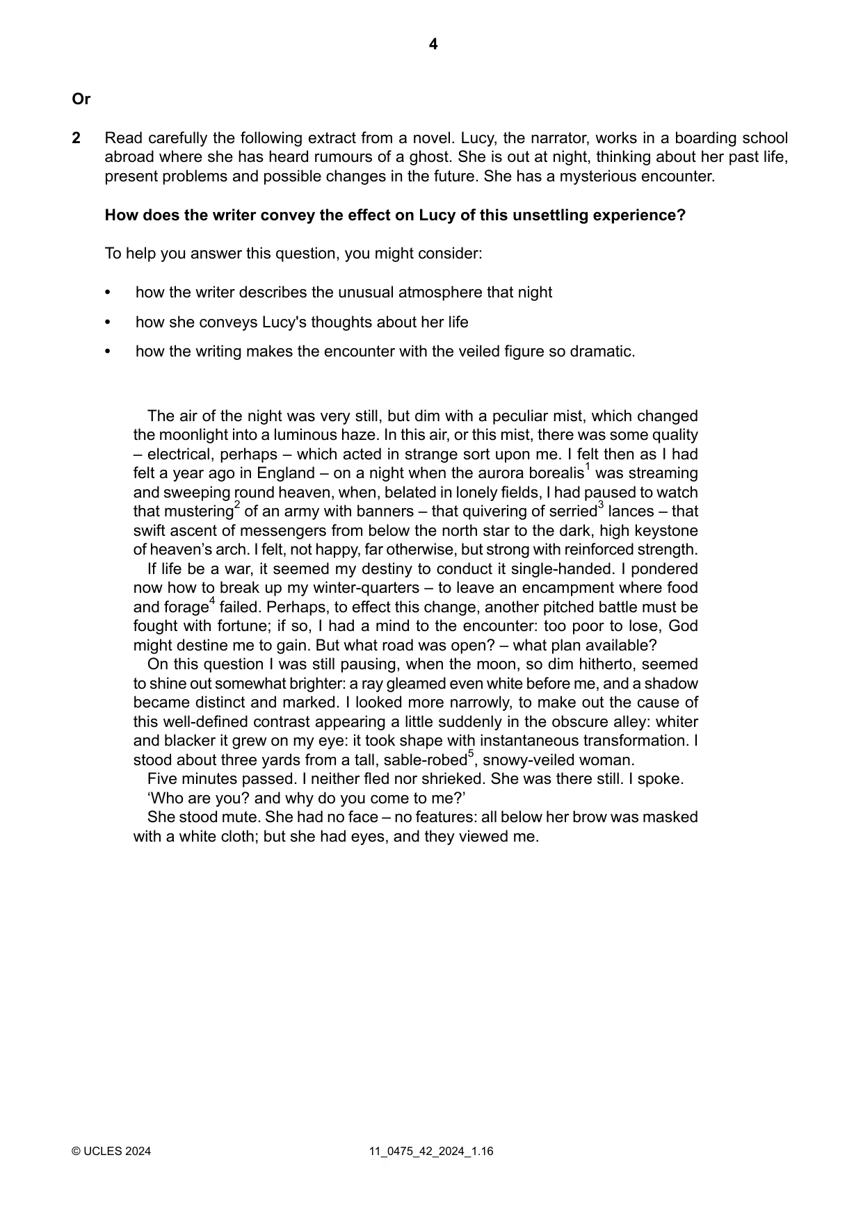 Cambridge IGCSE English - Literature in English 0475 2024 Oct/Nov Paper 4 · Variant 2 question paper, page 4 of 8