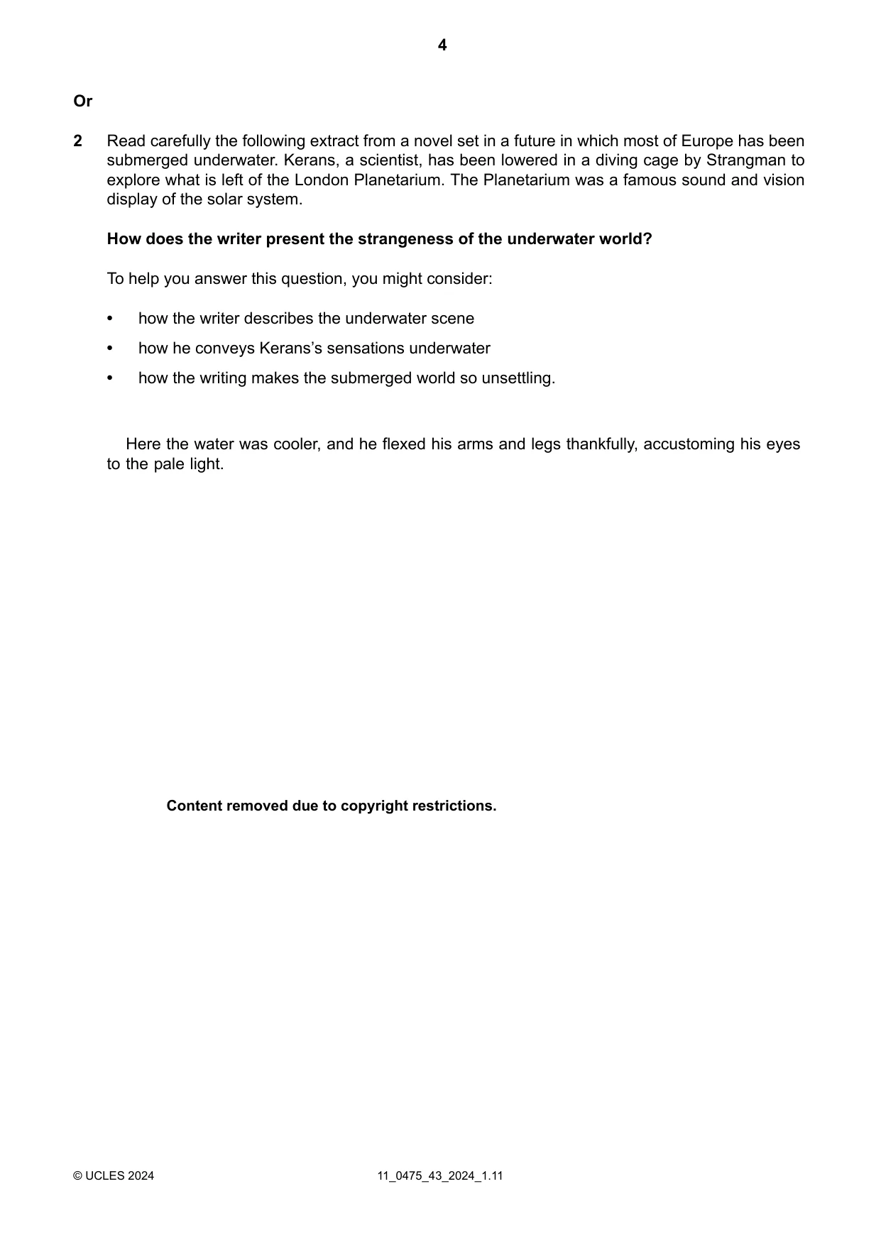 Cambridge IGCSE English - Literature in English 0475 2024 Oct/Nov Paper 4 · Variant 3 question paper, page 4 of 8
