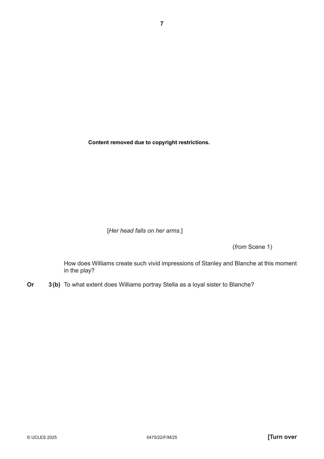 Cambridge IGCSE English - Literature in English 0475 2025 Feb/March Paper 2 · Variant 2 question paper, page 7 of 12