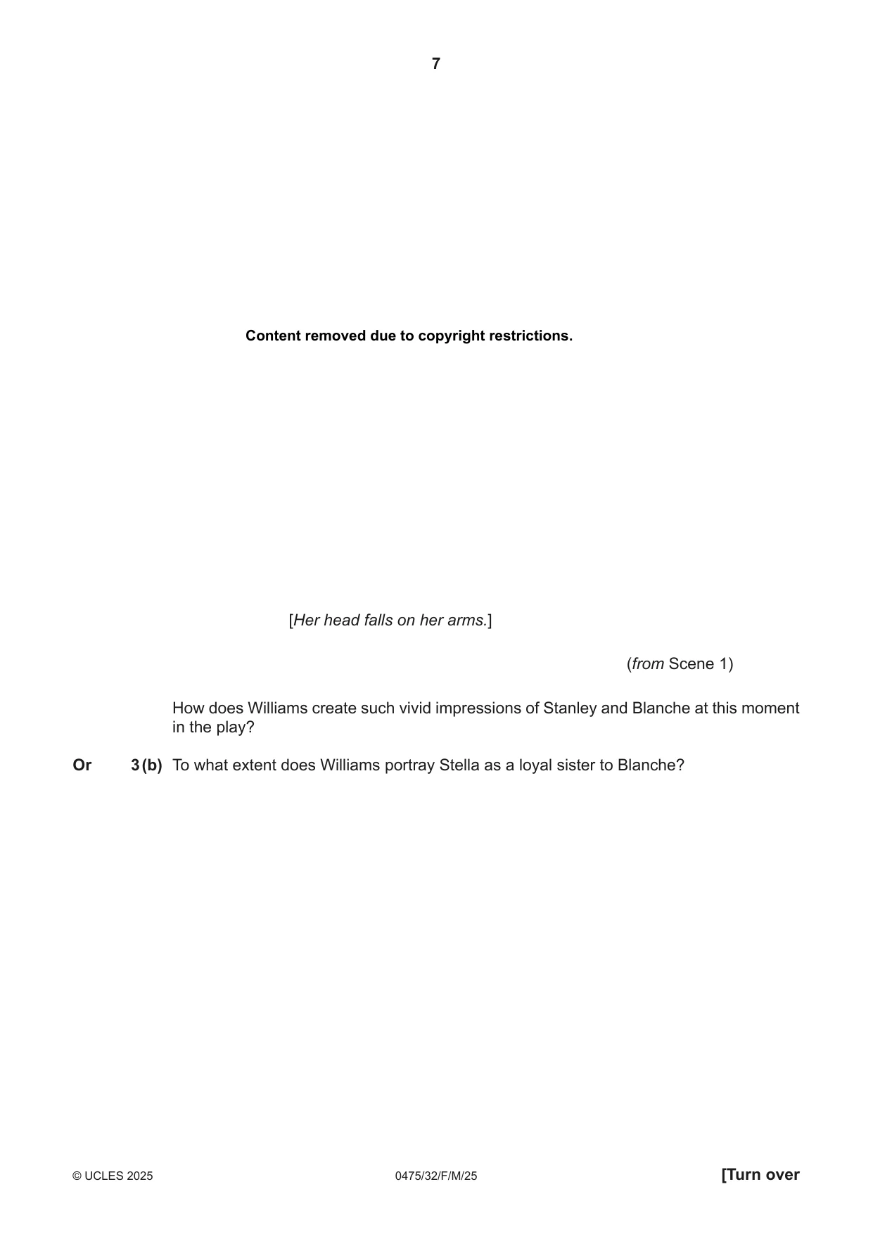 Cambridge IGCSE English - Literature in English 0475 2025 Feb/March Paper 3 · Variant 2 question paper, page 7 of 12