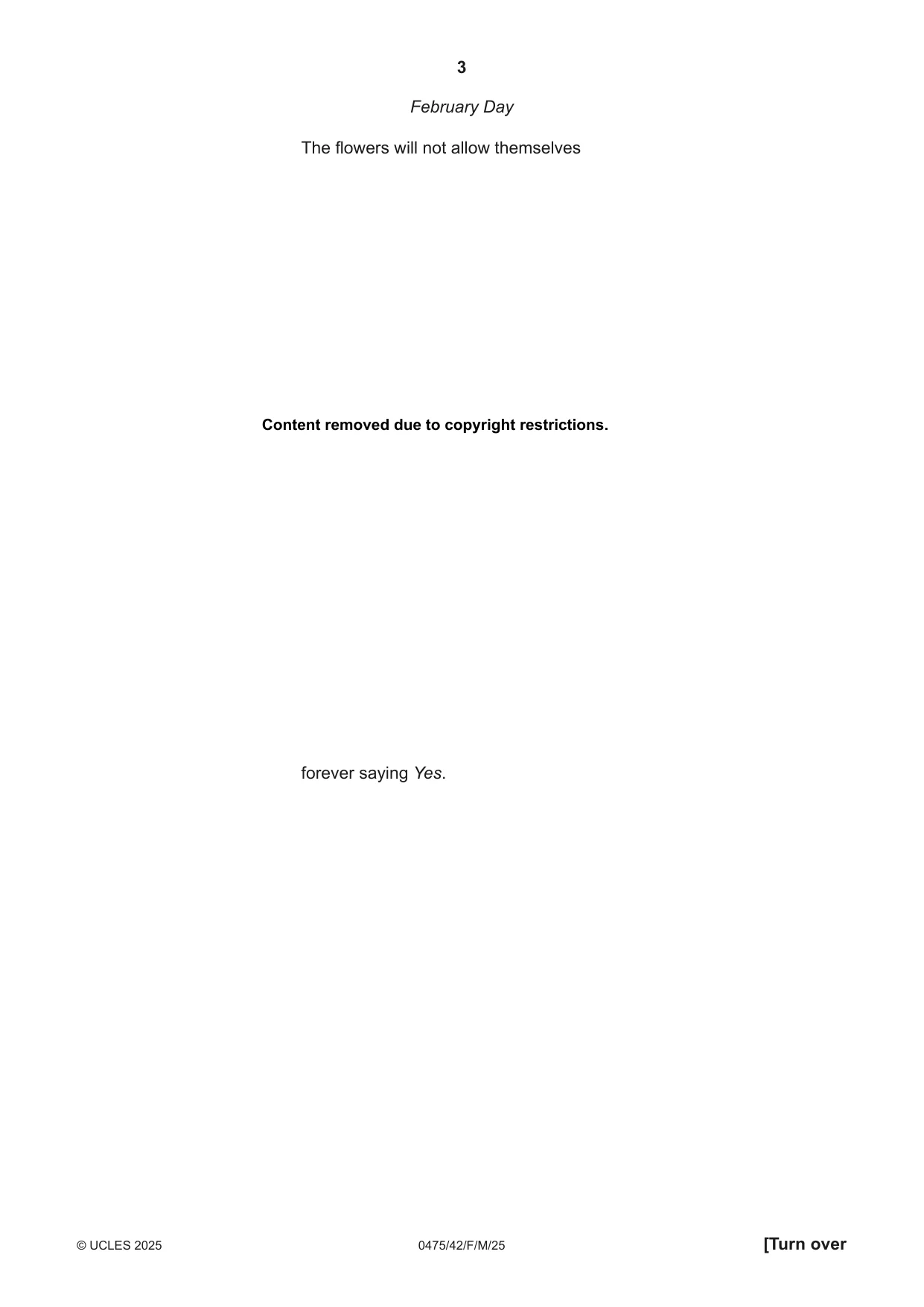 Cambridge IGCSE English - Literature in English 0475 2025 Feb/March Paper 4 · Variant 2 question paper, page 3 of 8