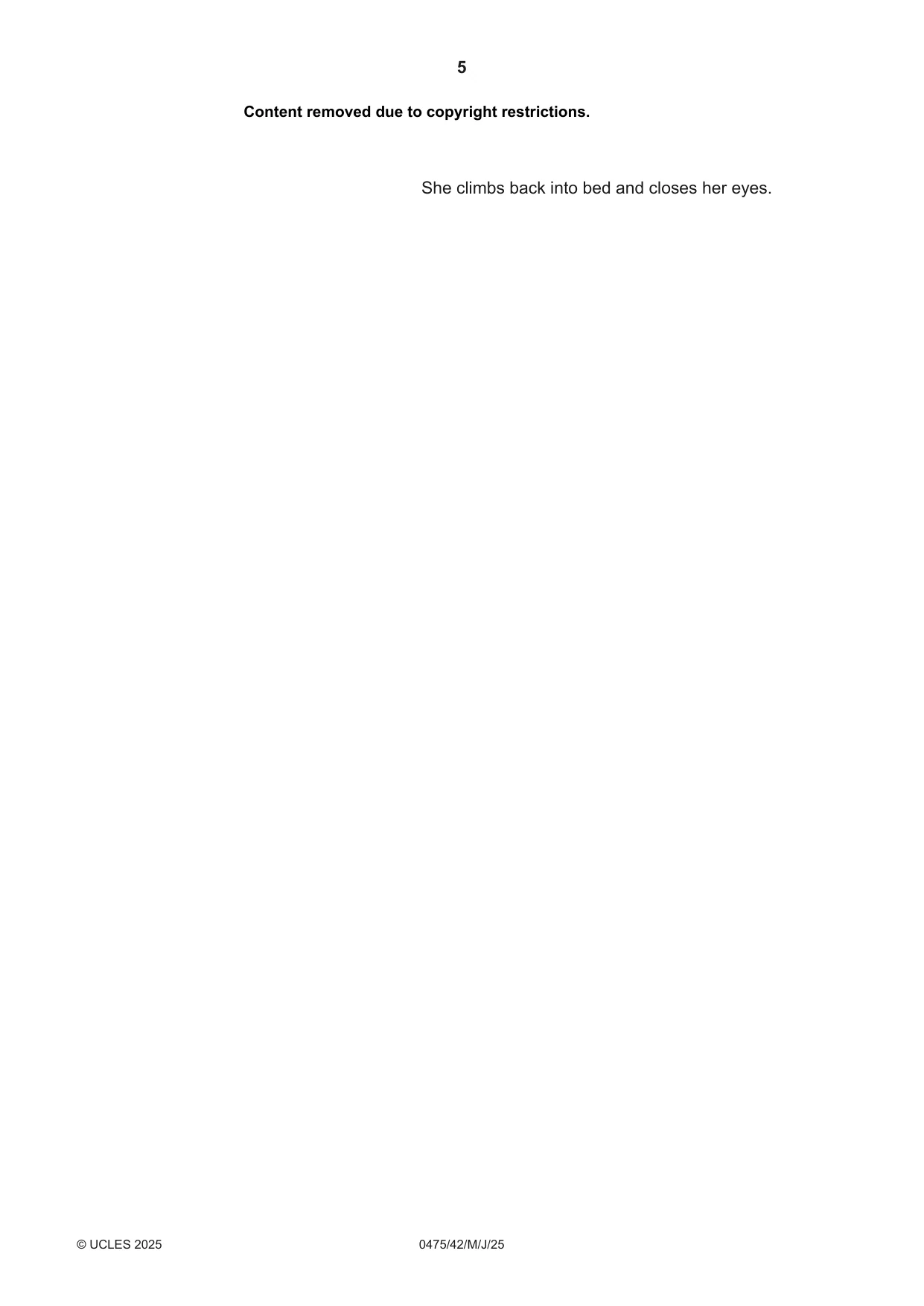 Cambridge IGCSE English - Literature in English 0475 2025 May/June Paper 4 · Variant 2 question paper, page 5 of 8
