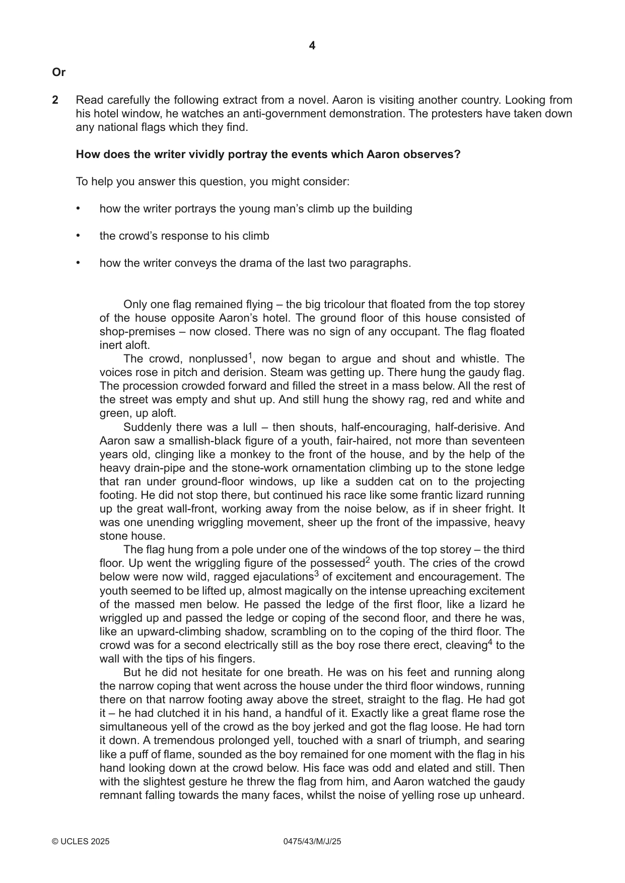 Cambridge IGCSE English - Literature in English 0475 2025 May/June Paper 4 · Variant 3 question paper, page 4 of 8