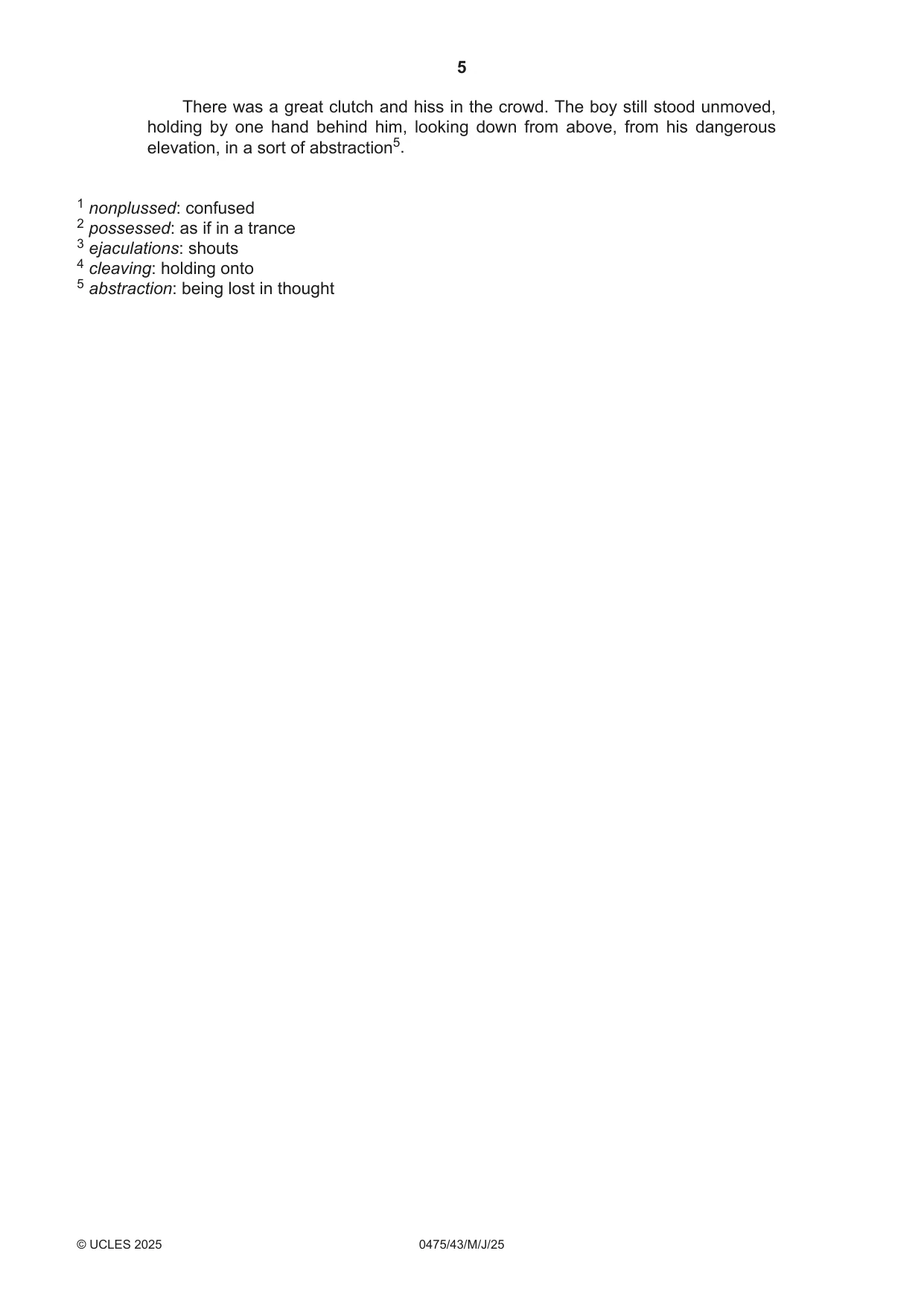 Cambridge IGCSE English - Literature in English 0475 2025 May/June Paper 4 · Variant 3 question paper, page 5 of 8