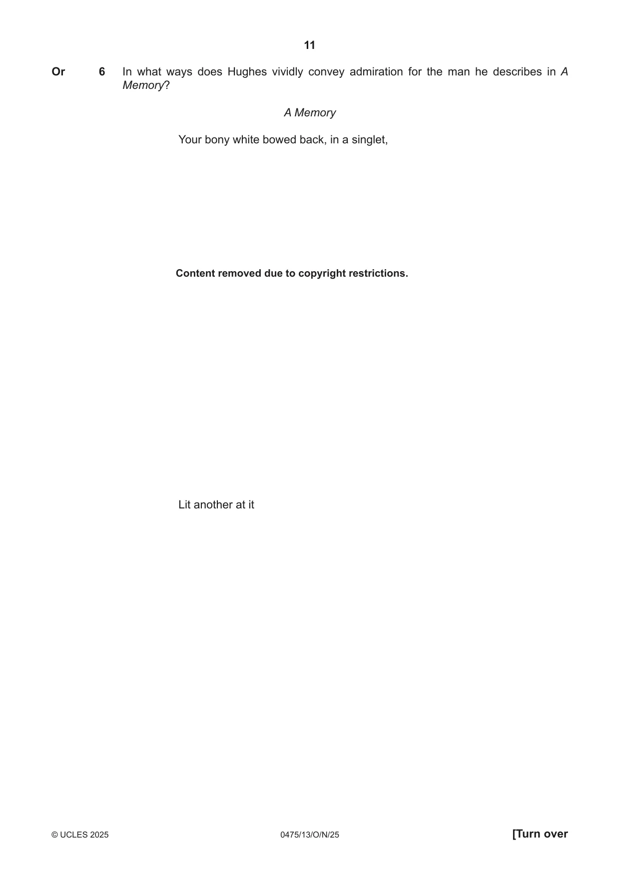 Cambridge IGCSE English - Literature in English 0475 2025 Oct/Nov Paper 1 · Variant 3 question paper, page 11 of 28