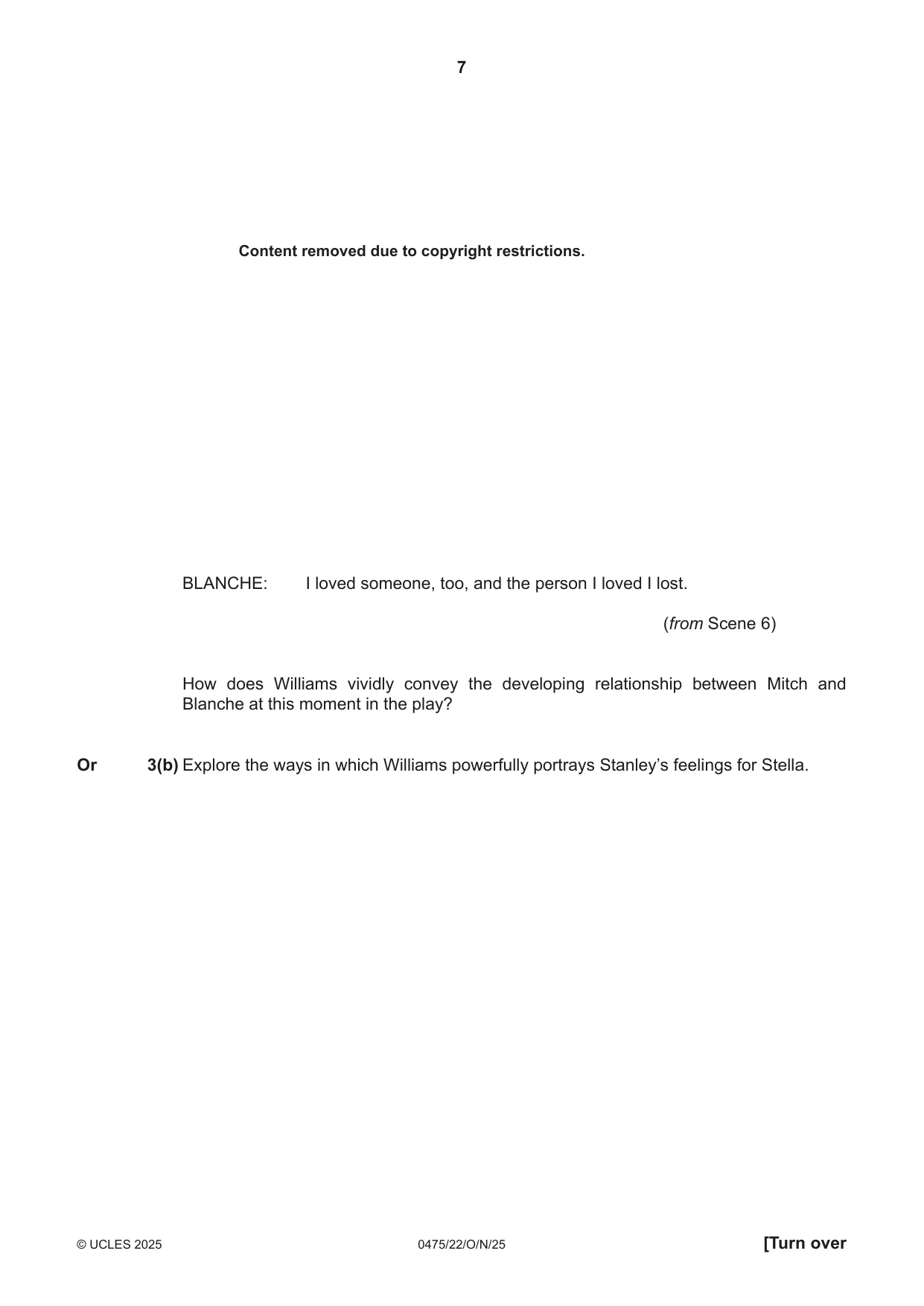 Cambridge IGCSE English - Literature in English 0475 2025 Oct/Nov Paper 2 · Variant 2 question paper, page 7 of 12