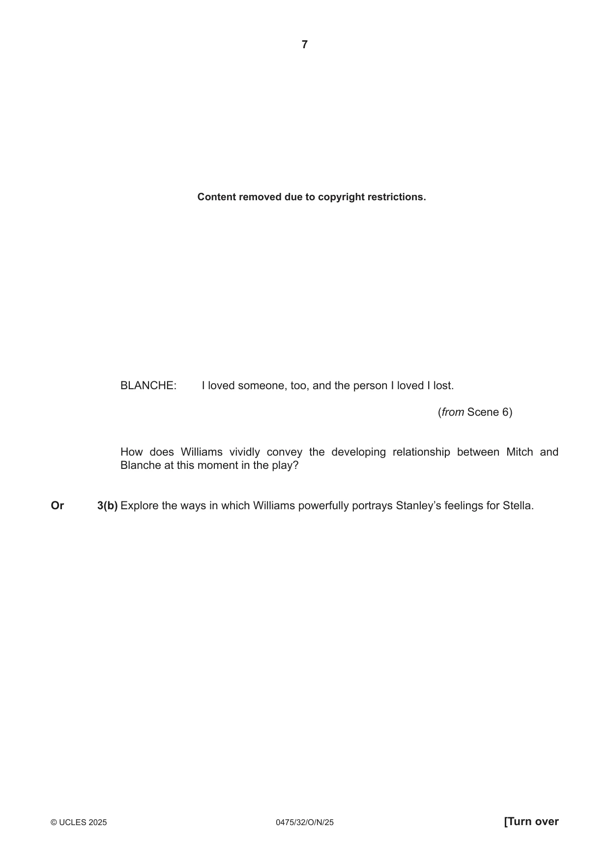 Cambridge IGCSE English - Literature in English 0475 2025 Oct/Nov Paper 3 · Variant 2 question paper, page 7 of 12
