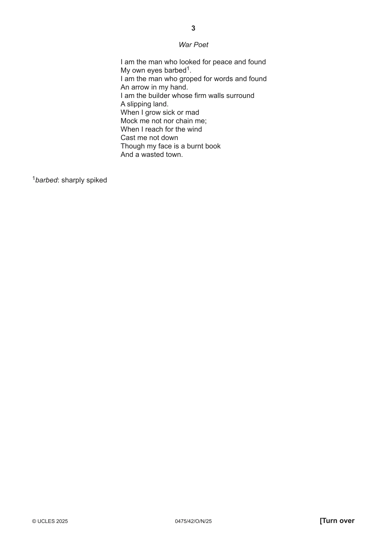 Cambridge IGCSE English - Literature in English 0475 2025 Oct/Nov Paper 4 · Variant 2 question paper, page 3 of 8