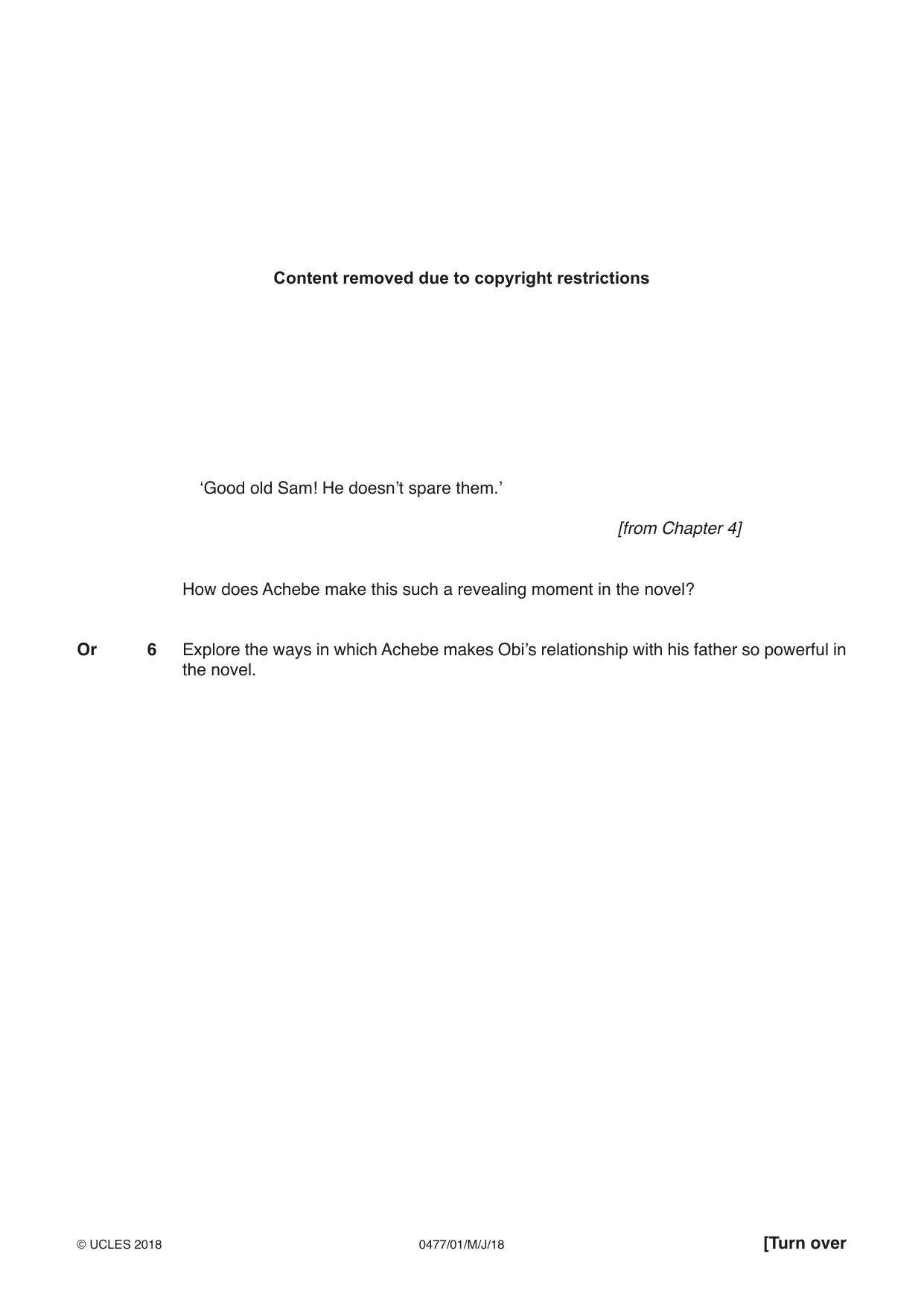 Cambridge IGCSE English - Literature (9-1) (UK only) 0477 2018 May/June Paper 1 · Variant 0 question paper, page 9 of 24